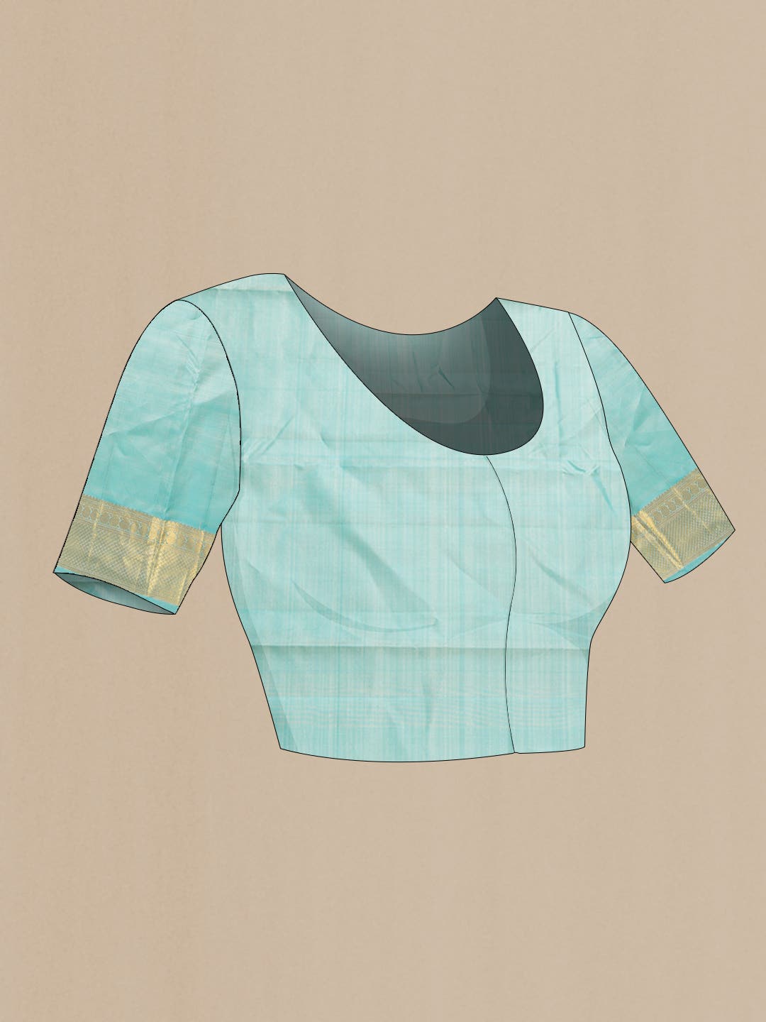 Pure Silk Pure Zari Sandal Kanchipuram Saree