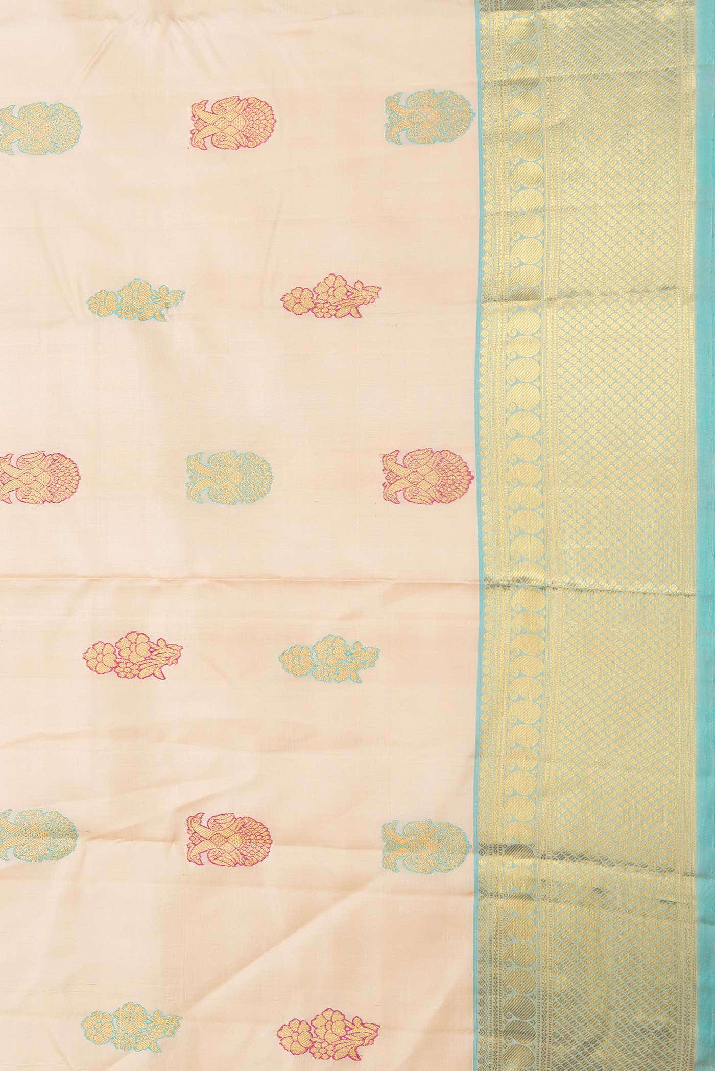 Pure Silk Pure Zari Sandal Kanchipuram Saree