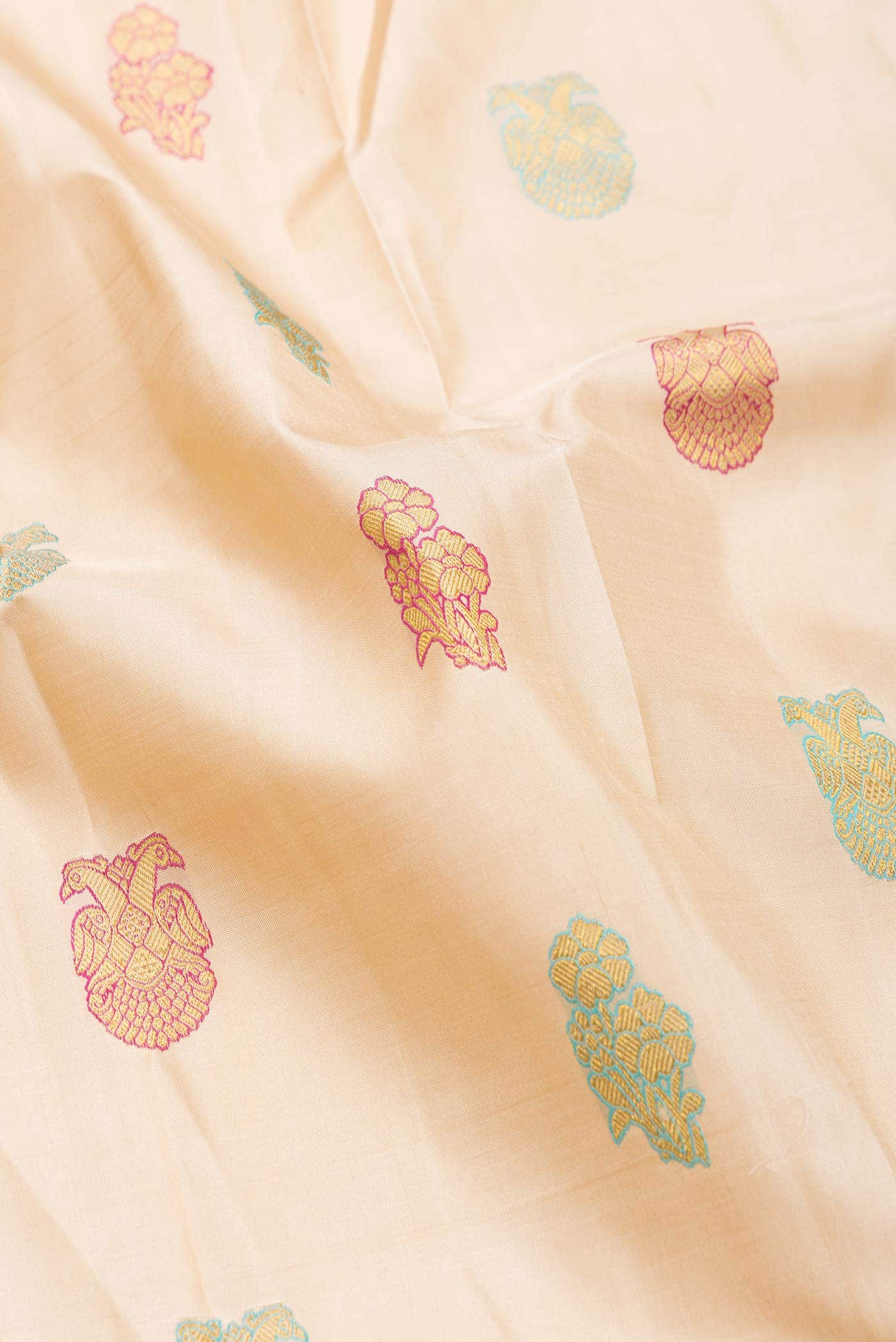 Pure Silk Pure Zari Sandal Kanchipuram Saree