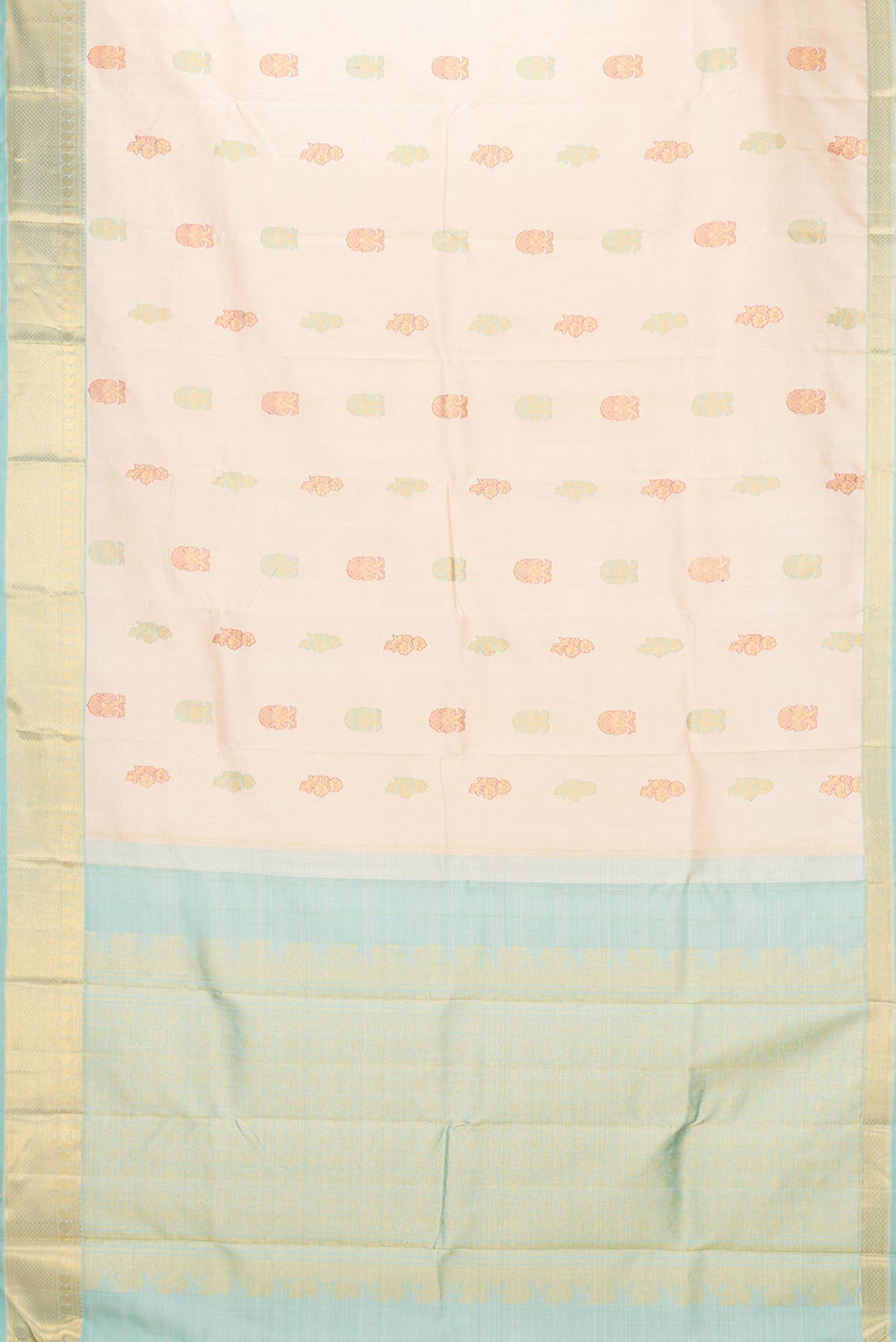 Pure Silk Pure Zari Sandal Kanchipuram Saree