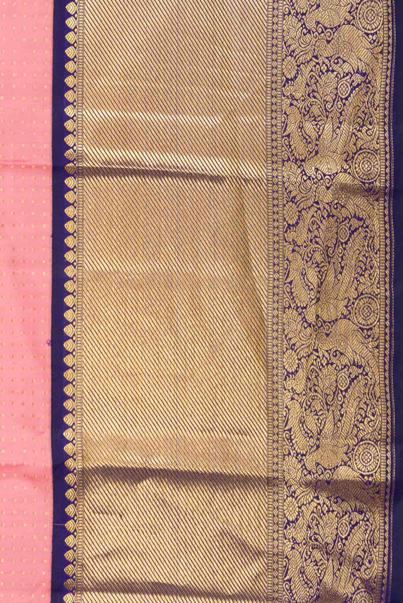 Pink Dual Tone Kanchipuram Silk Saree