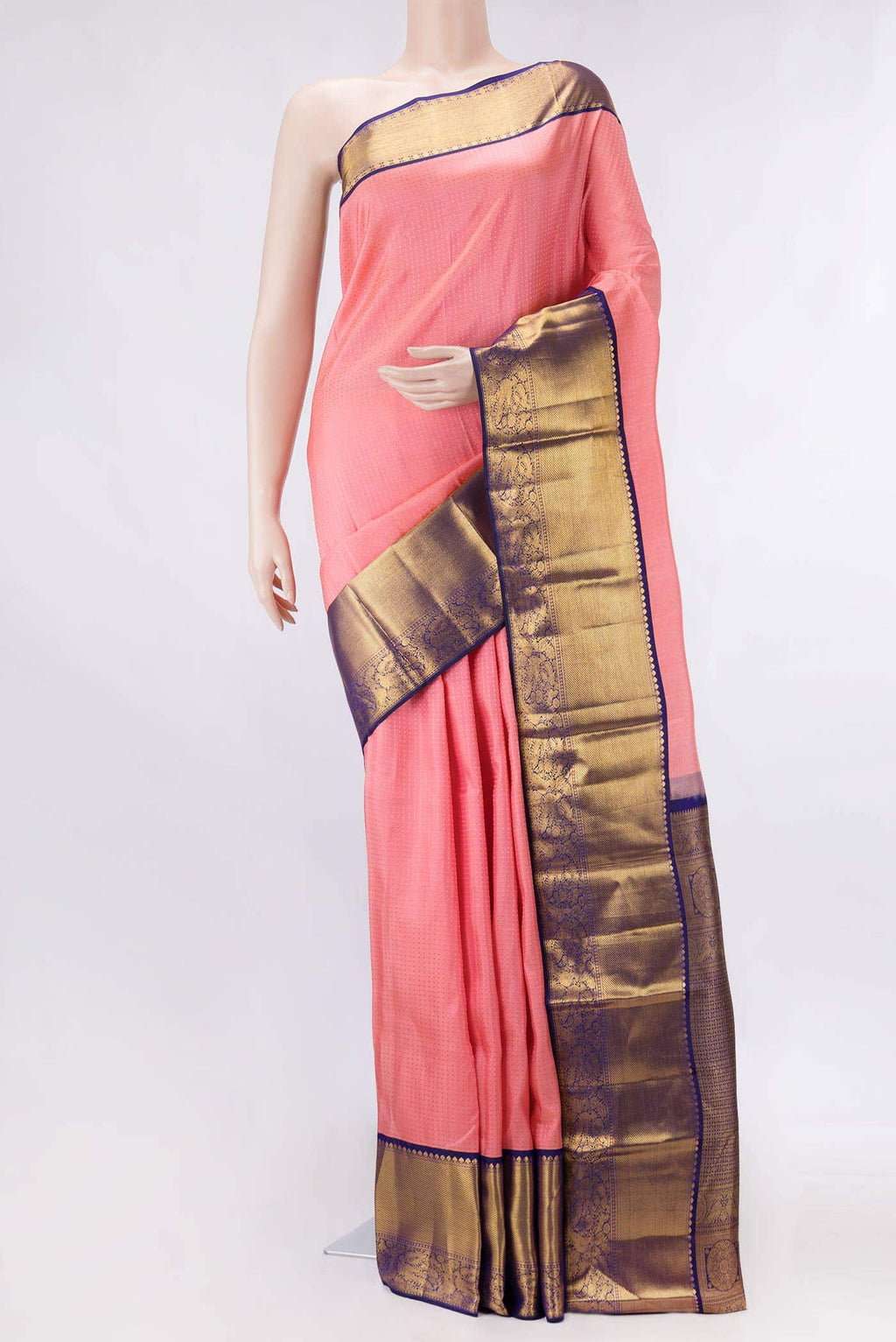 Pink Dual Tone Kanchipuram Silk Saree