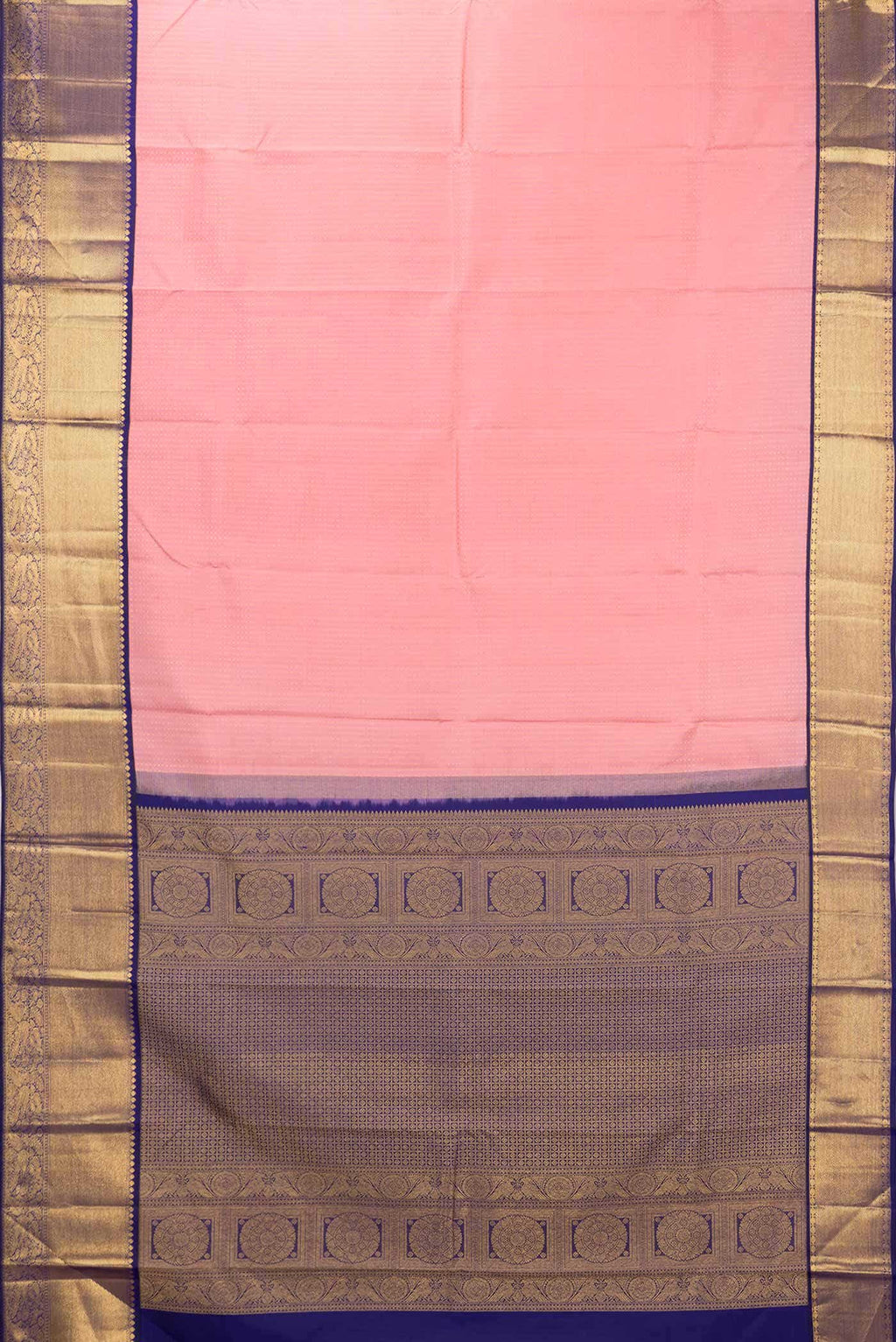 Pink Dual Tone Kanchipuram Silk Saree