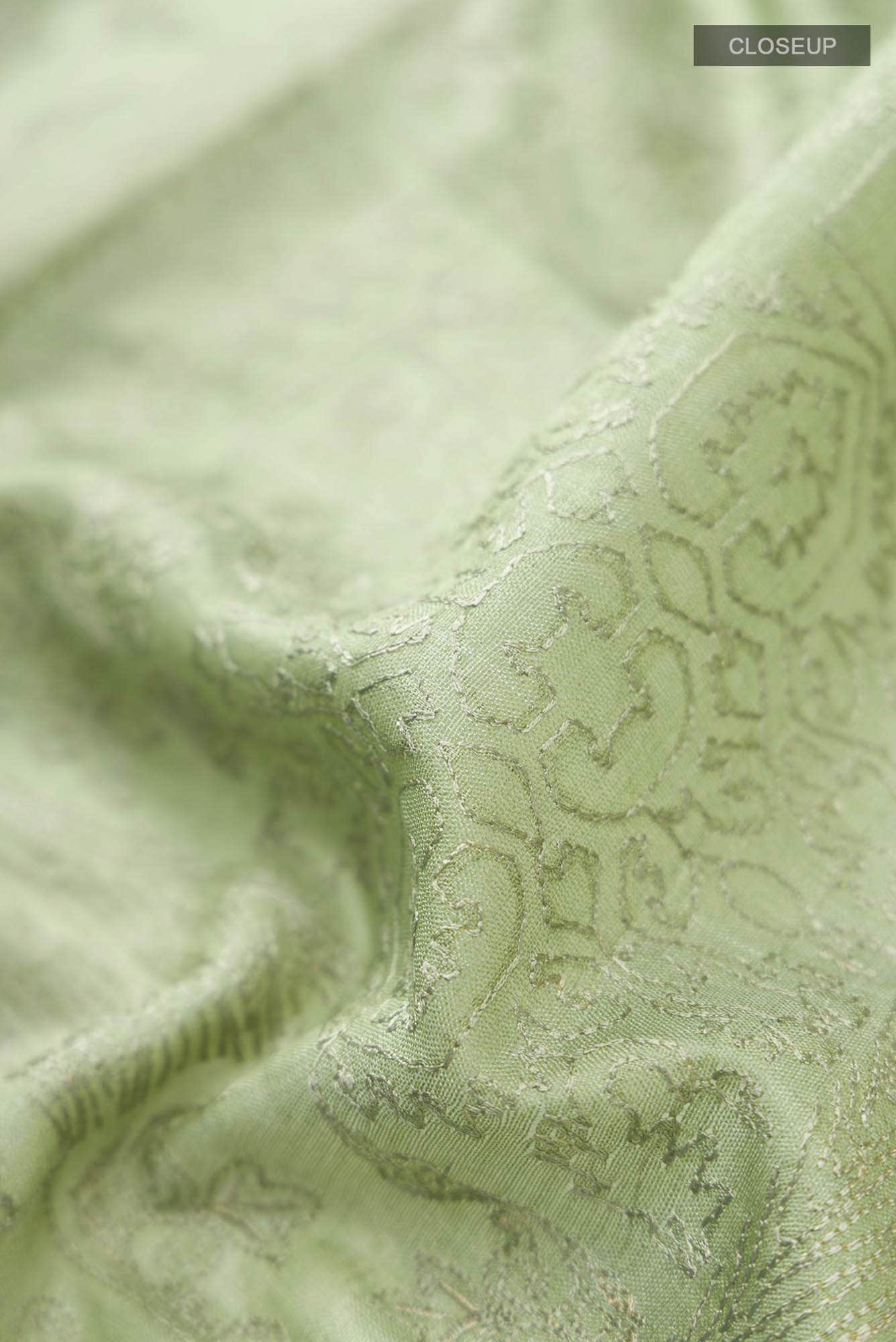 Sage Green Bhagalpuri Tussar Silk Saree