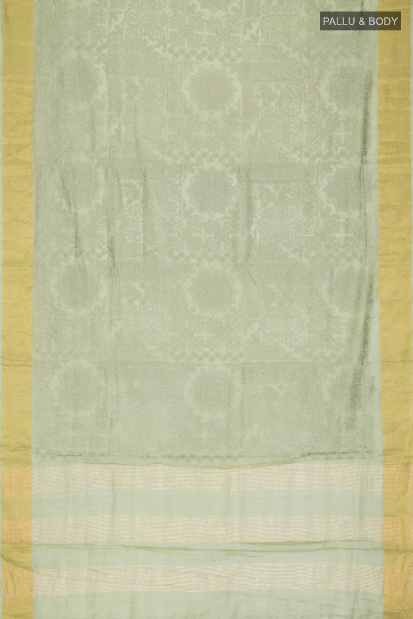 Sage Green Bhagalpuri Tussar Silk Saree