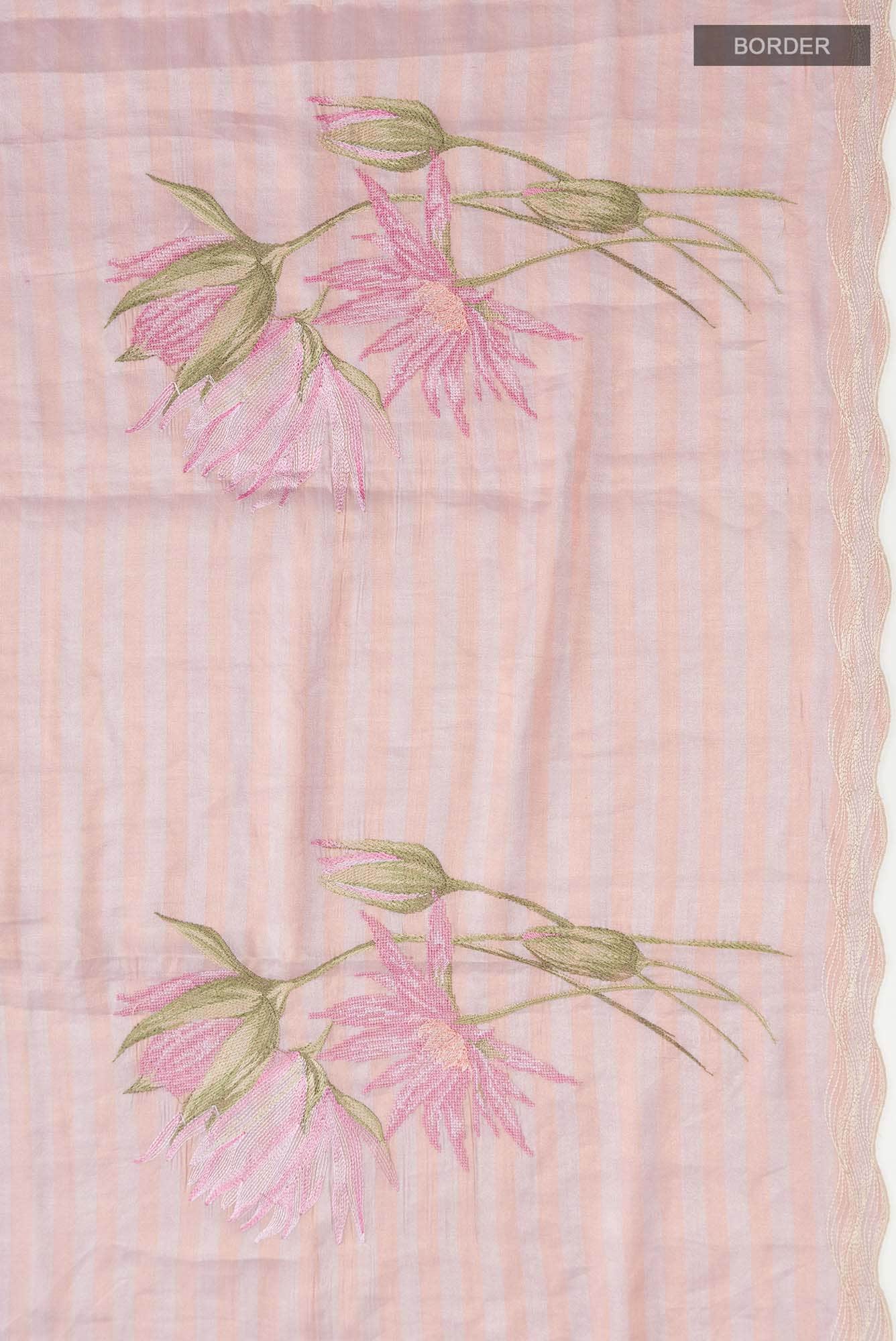 Rose pink Tissue Silk Saree