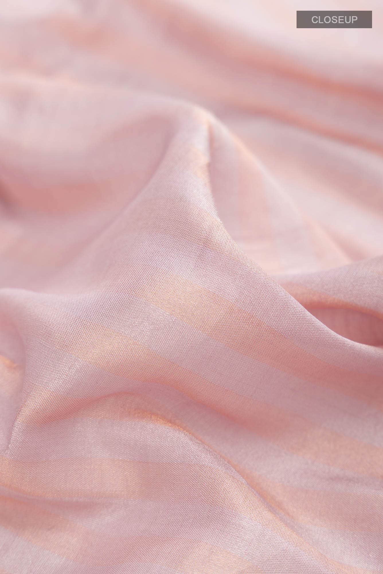 Rose pink Tissue Silk Saree