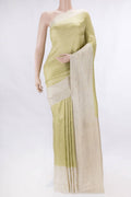 Green Mysore Crepe Saree