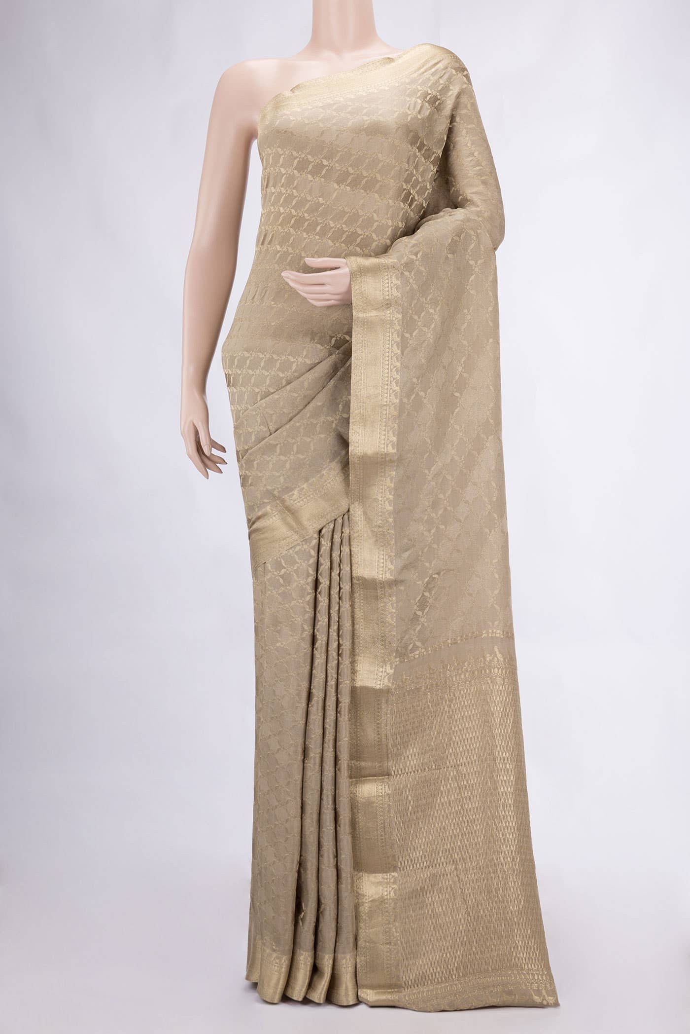 Gold Mysore Georgette Saree