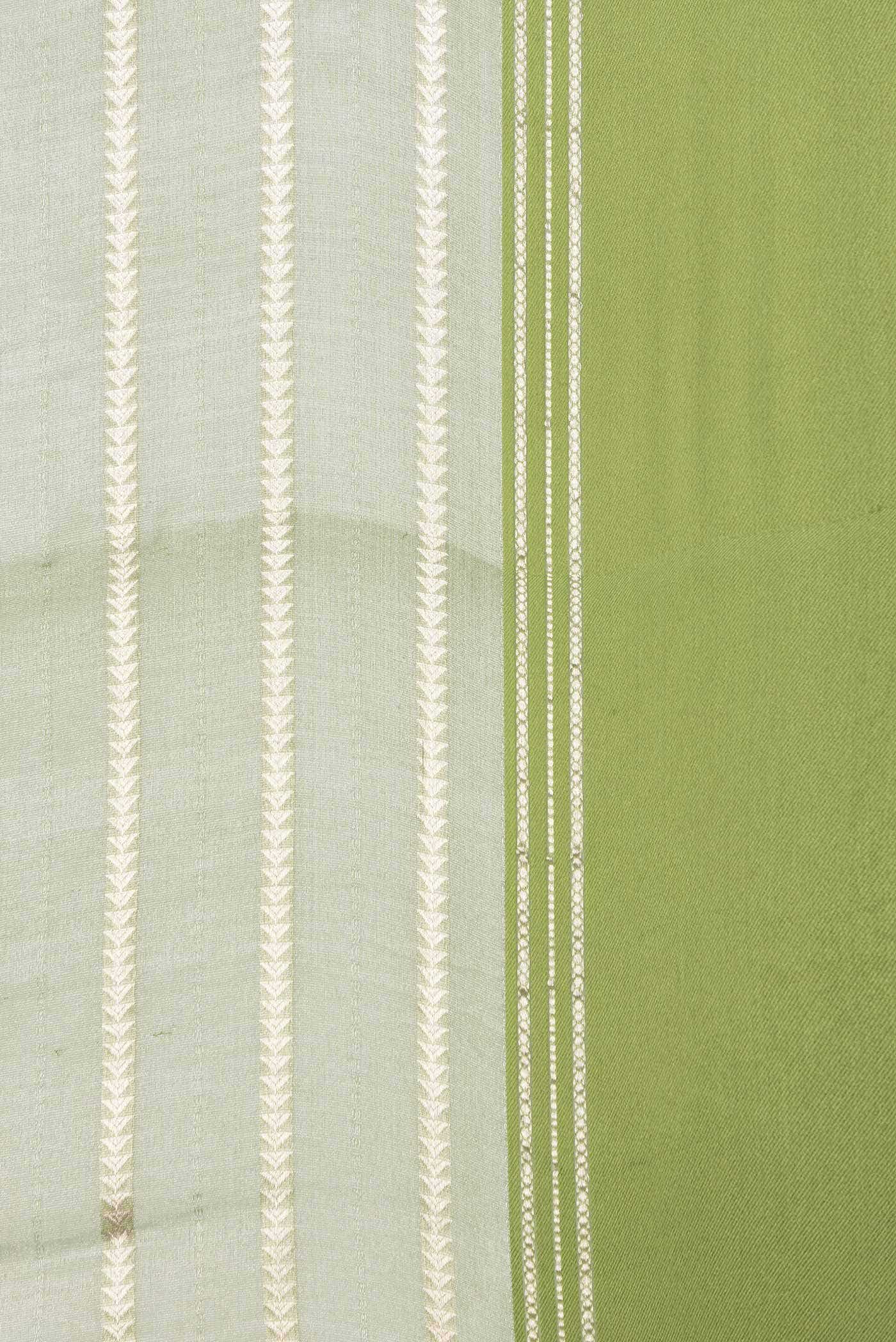 Light Green Dual Tone Mysore Georgette Saree
