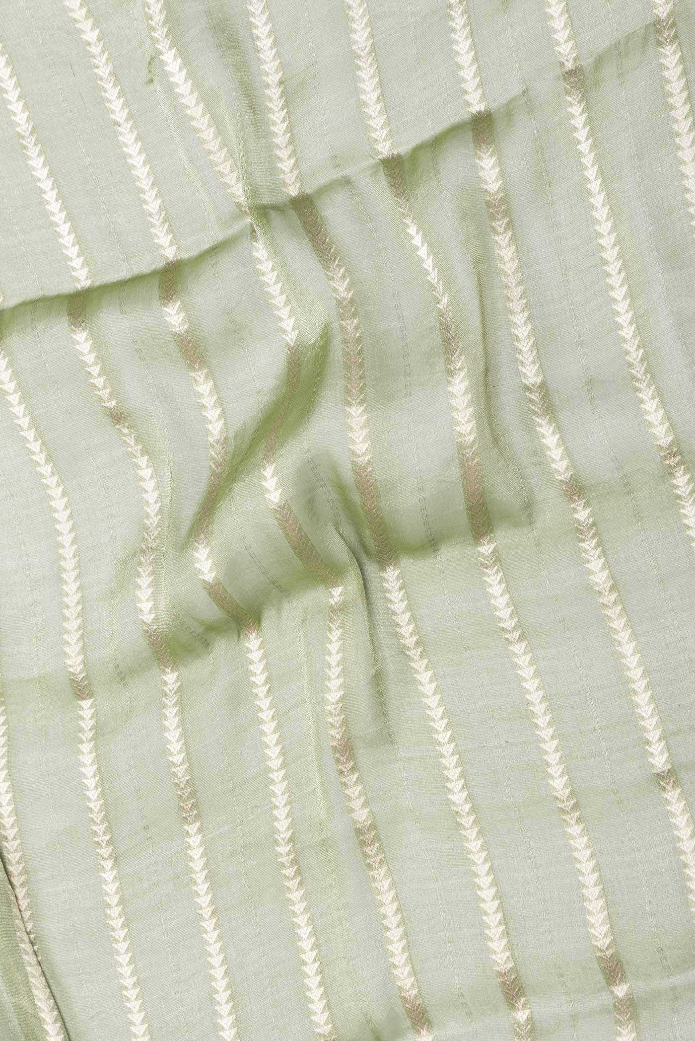 Light Green Dual Tone Mysore Georgette Saree