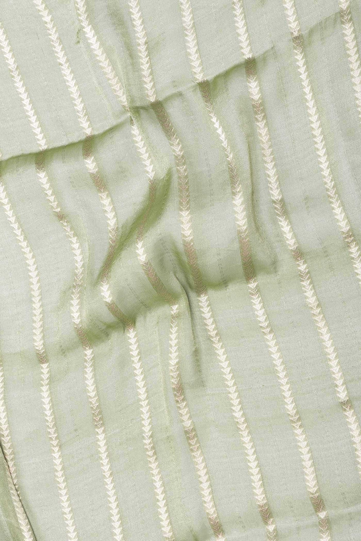 Light Green Dual Tone Mysore Georgette Saree