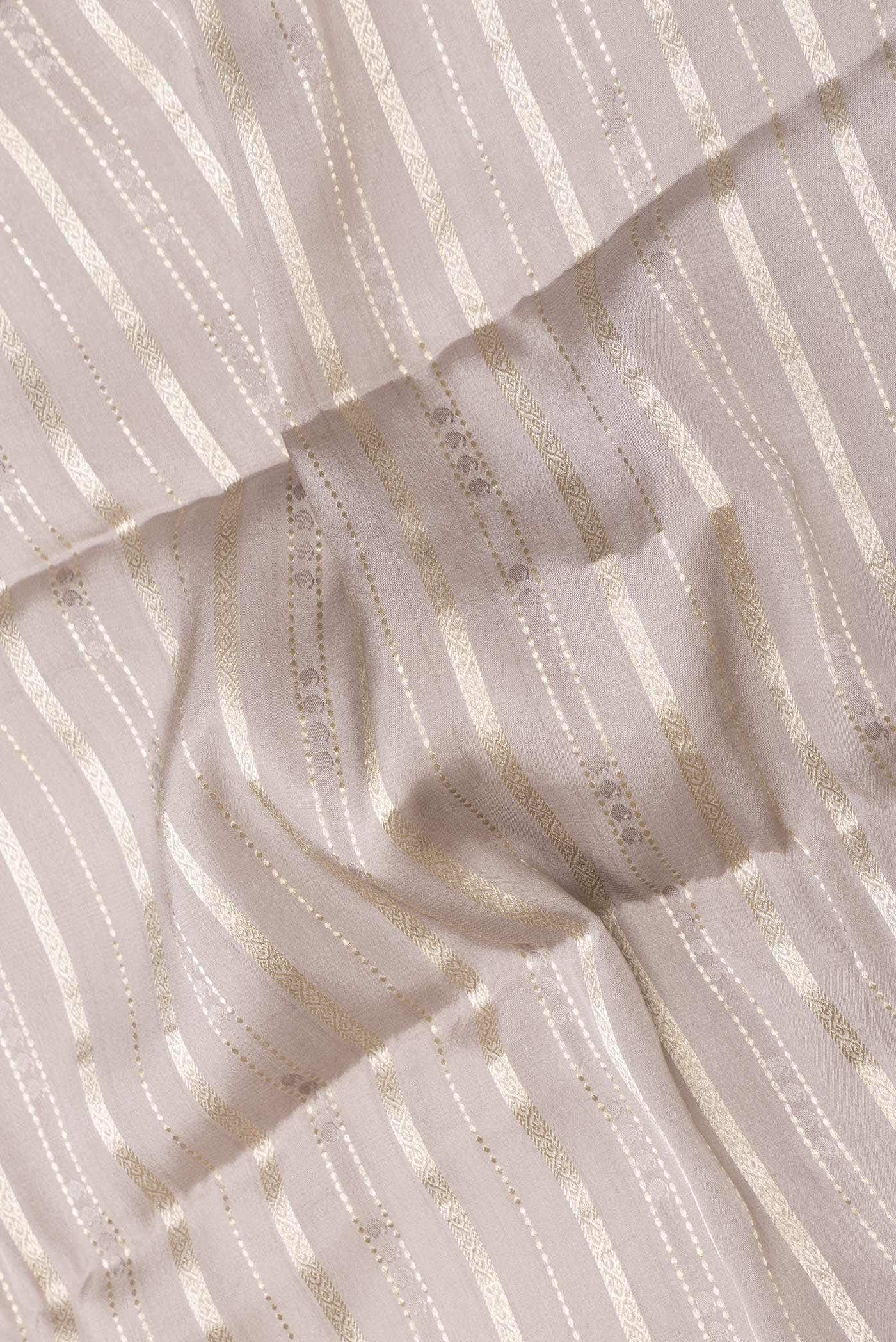 Grey Mysore Crepe Saree