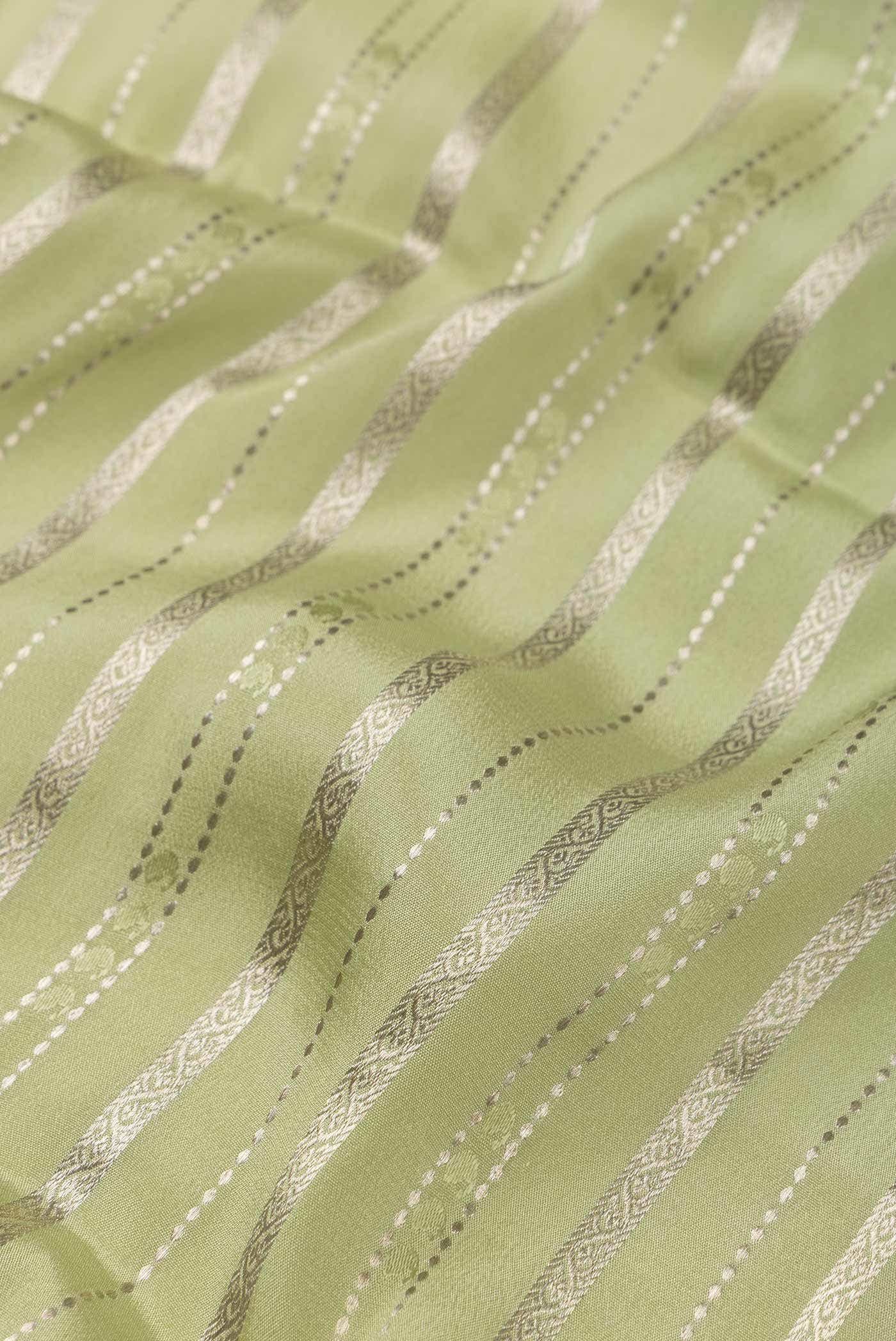 Pista Green Banarasi Tissue Silk Saree
