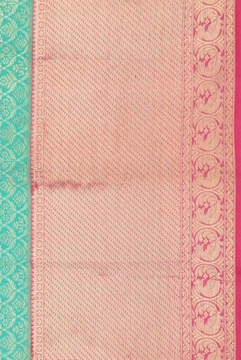 Sea Green Dual Tone Kanchipuram Silk Saree