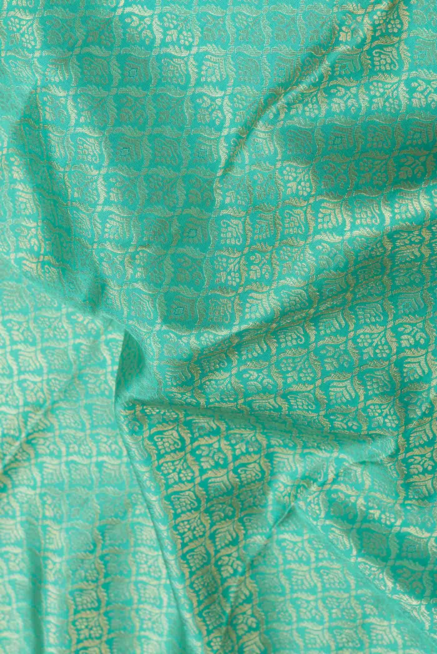 Sea Green Dual Tone Kanchipuram Silk Saree