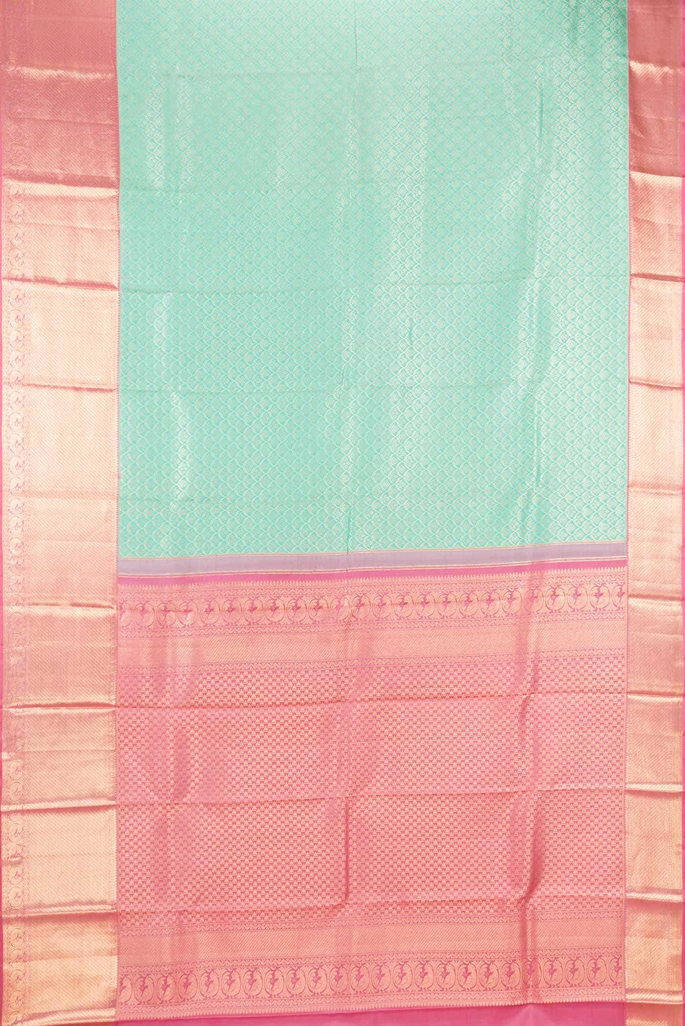 Sea Green Dual Tone Kanchipuram Silk Saree