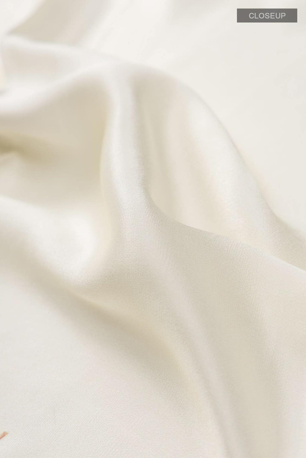 Cream Satin Silk Saree
