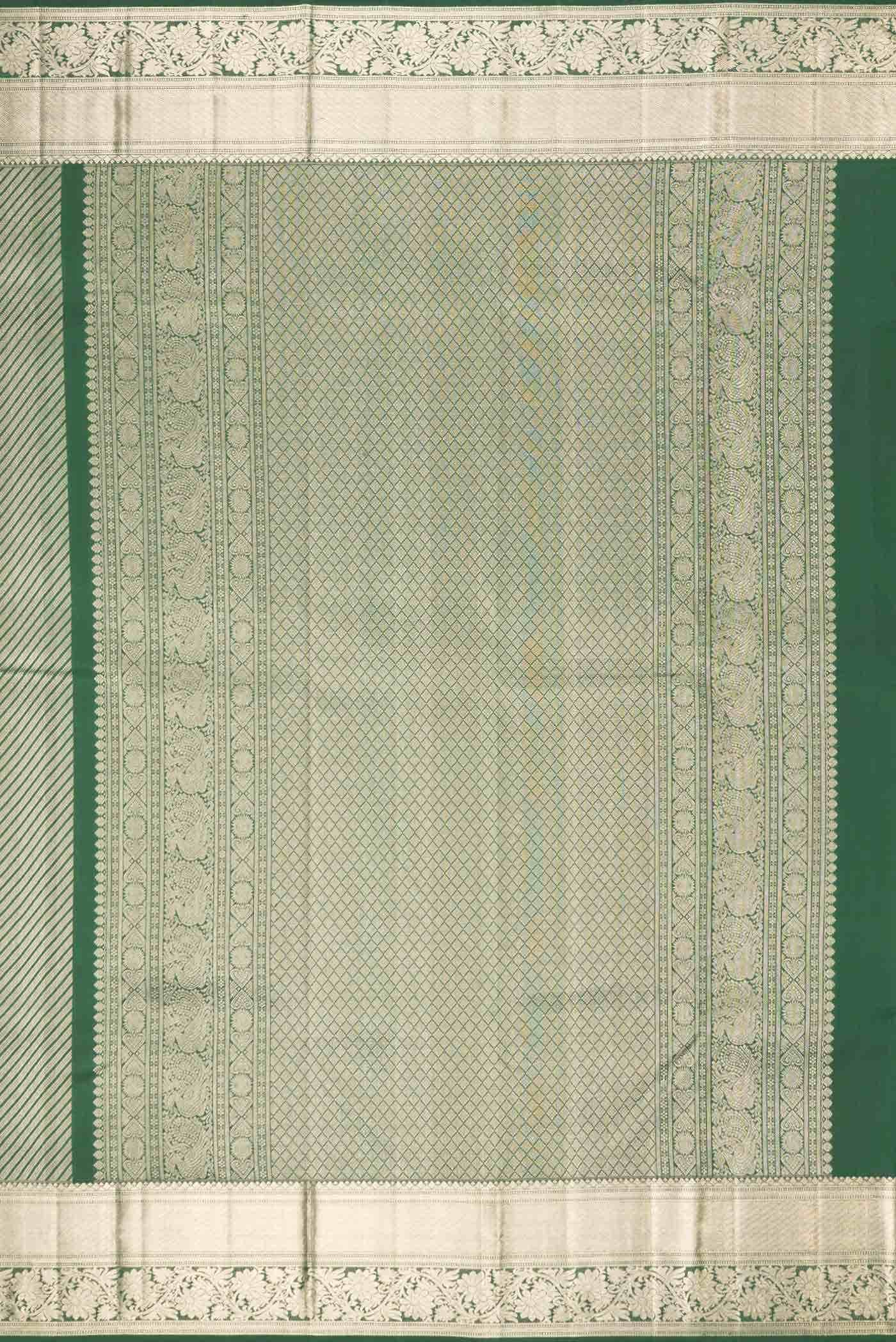 Green Dual Tone Kanchipuram Silk Saree