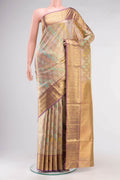 Pure Silk Pure Zari Lavender Kanjivaram Tissue Saree