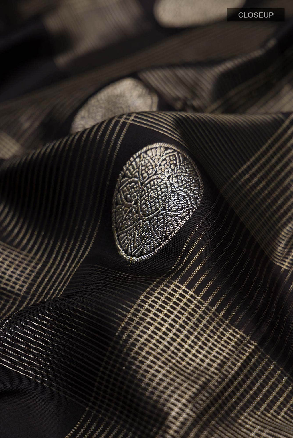 Black Kanchipuram Silk Saree