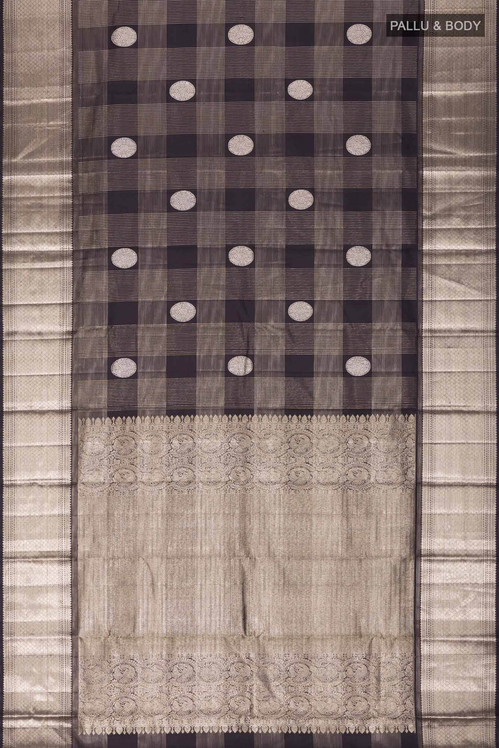 Black Kanchipuram Silk Saree