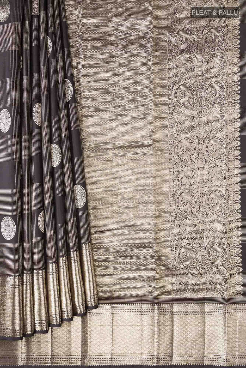Black Kanchipuram Silk Saree