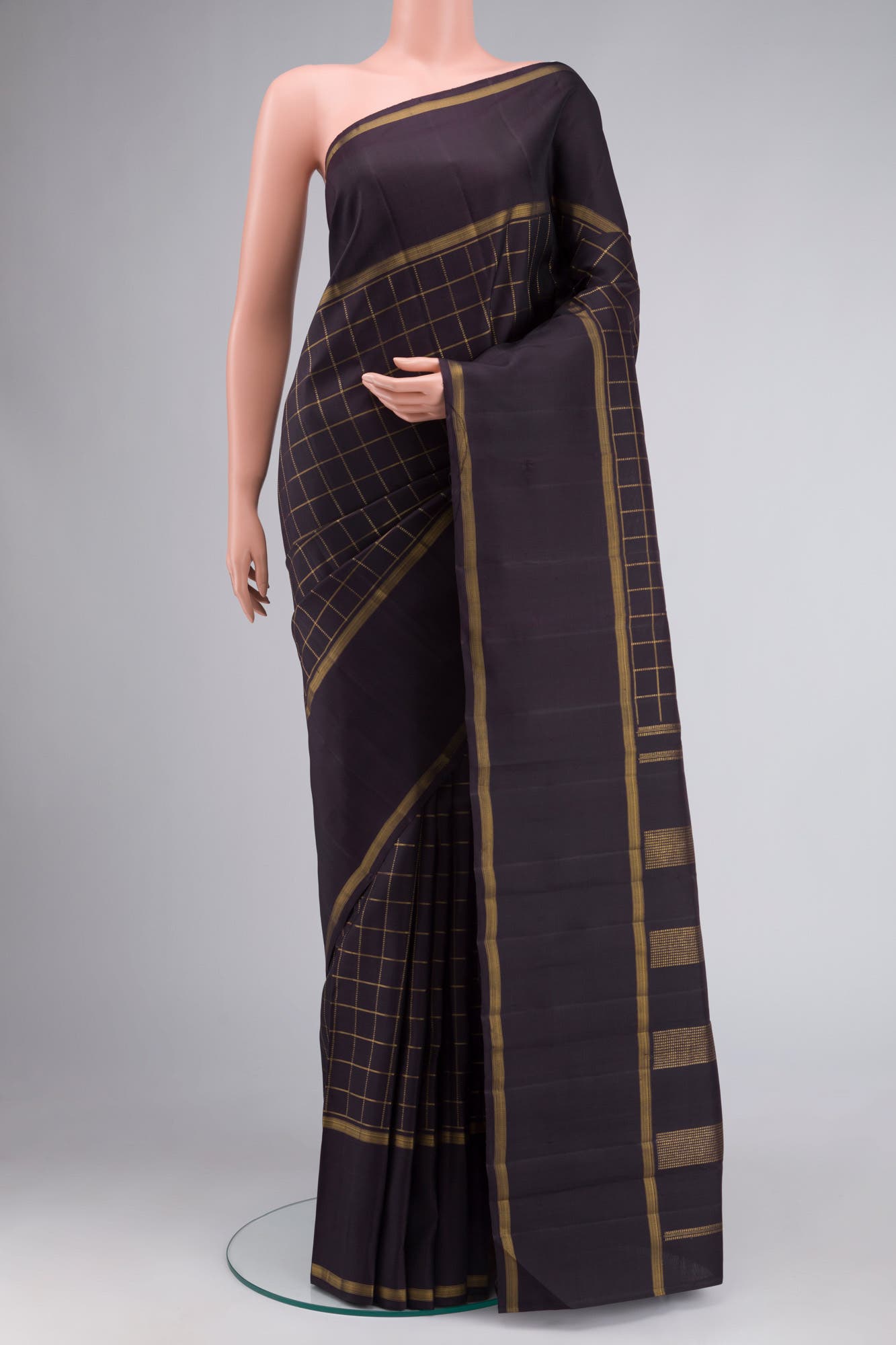 Black Kanchipuram Silk Saree