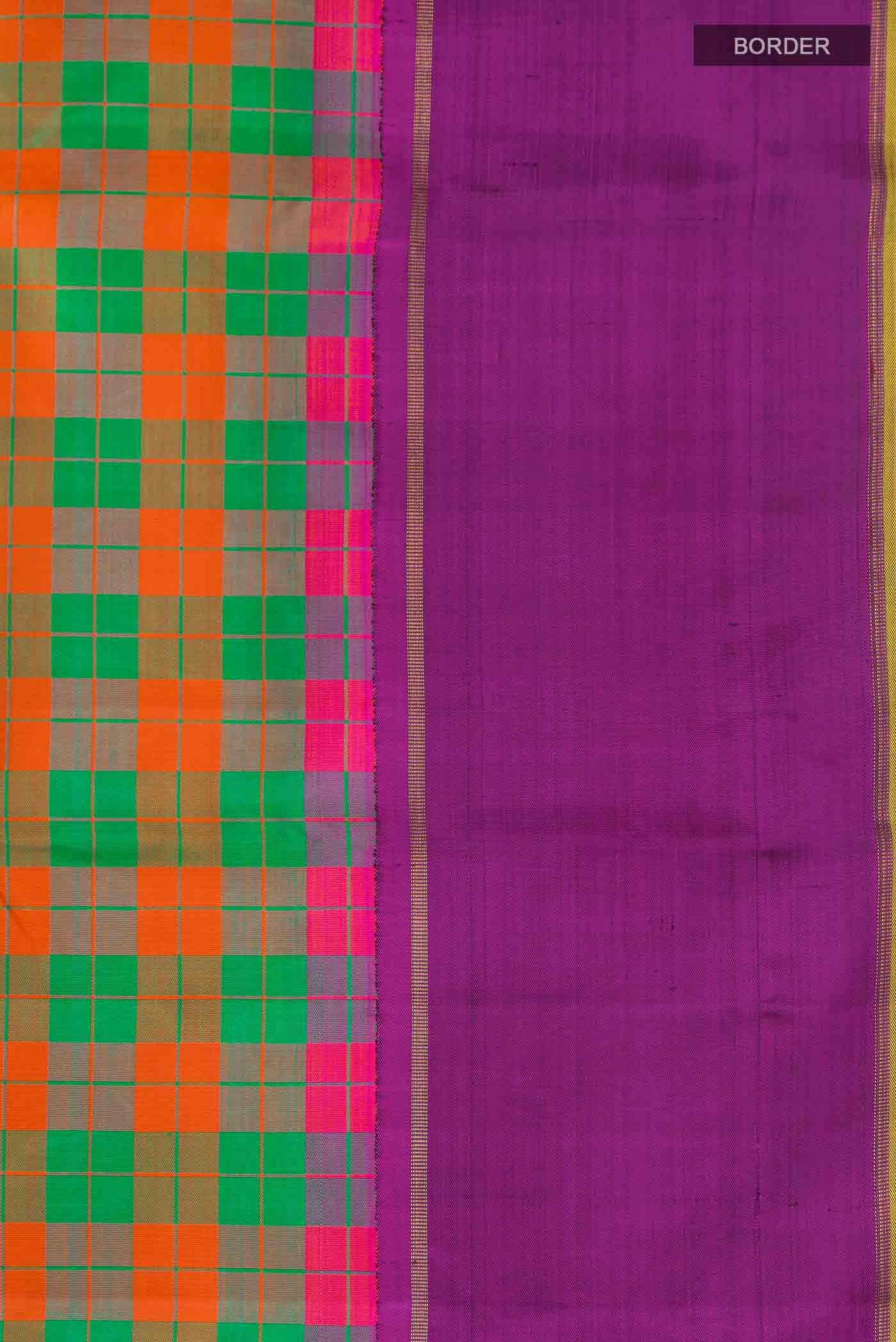 Pure Silk Pure Zari Multi Kanchipuram Saree