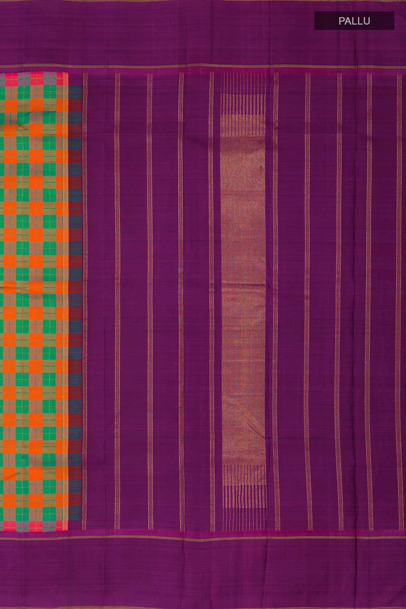 Pure Silk Pure Zari Multi Kanchipuram Saree