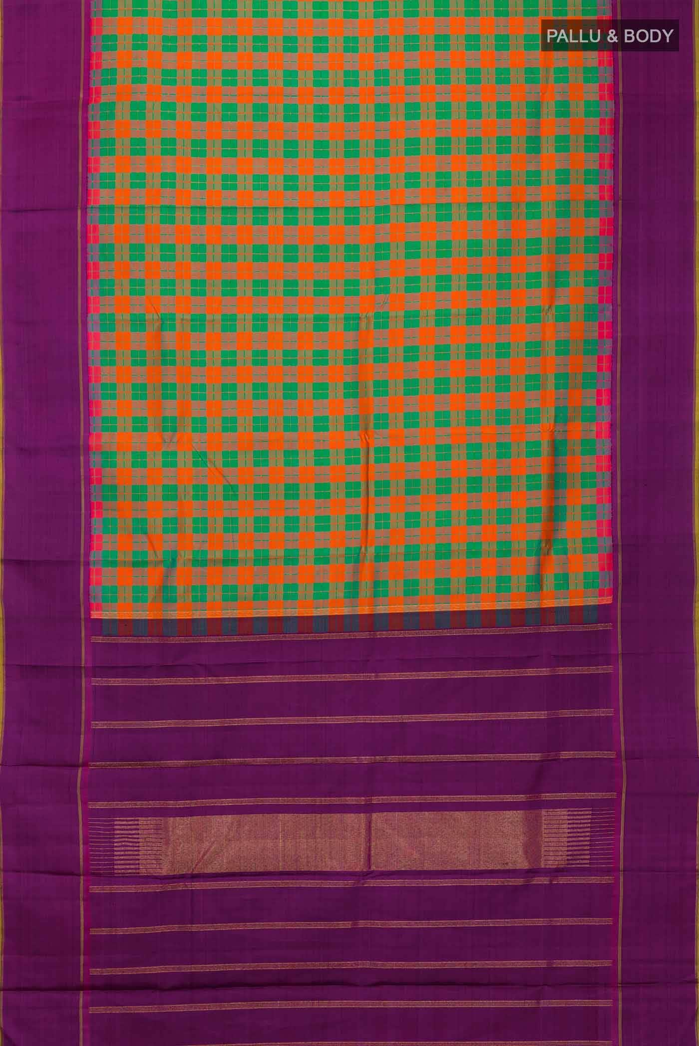 Pure Silk Pure Zari Multi Kanchipuram Saree