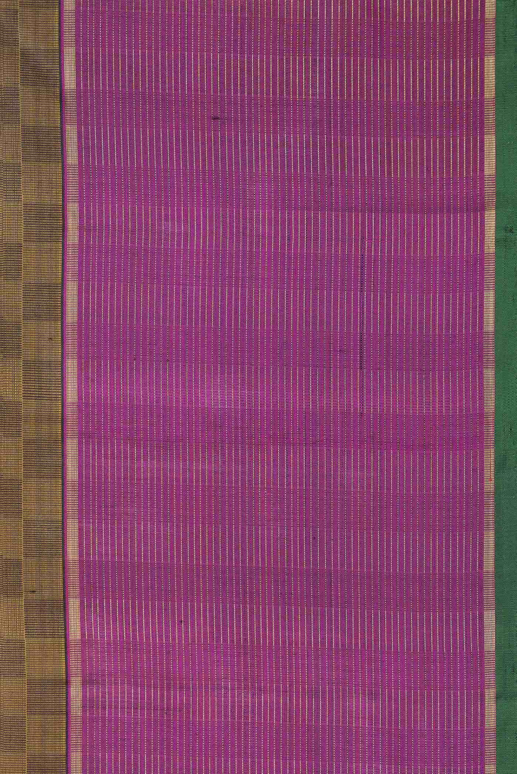 Pure Silk Pure Zari Mehandi Green Kanchipuram Saree