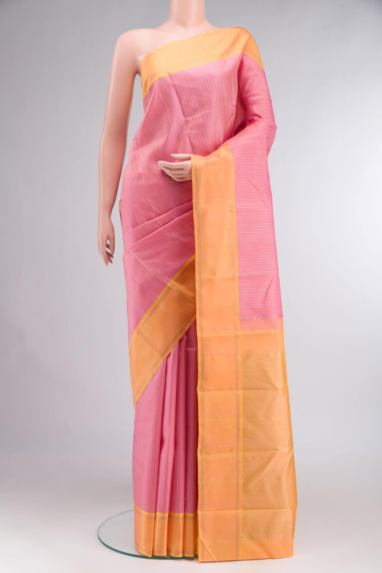 Pink Kanchipuram Silk Saree