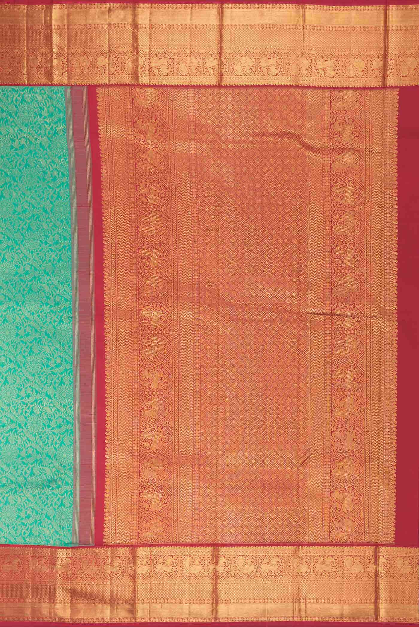 Green Dual Tone Kanchipuram Silk Saree