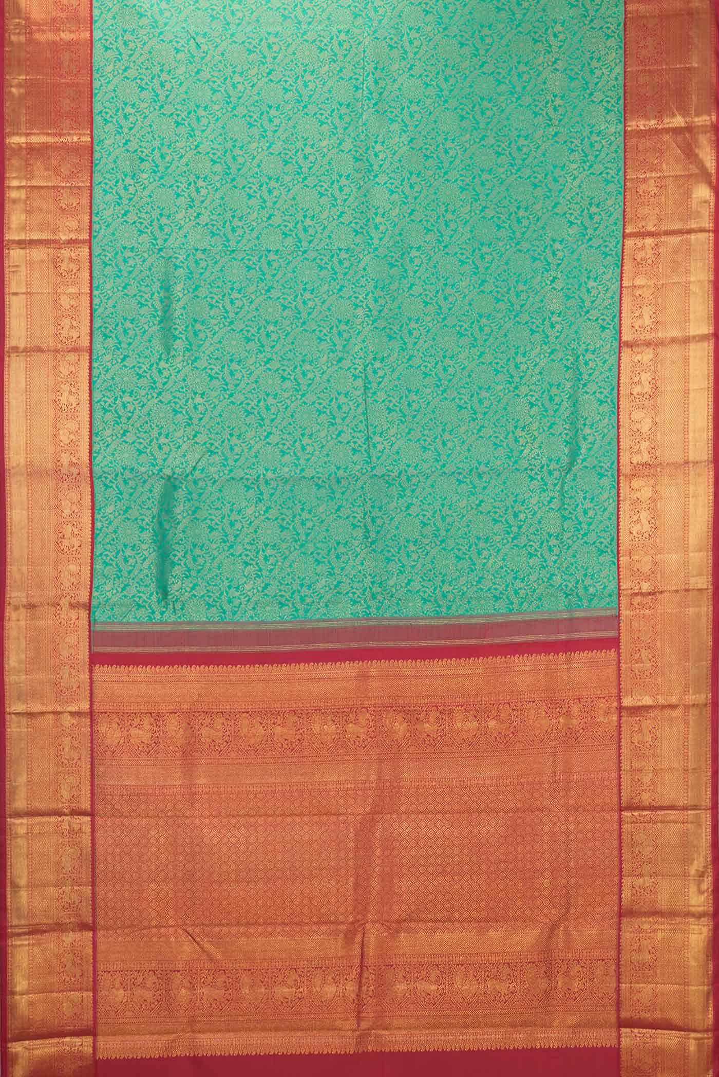 Green Dual Tone Kanchipuram Silk Saree