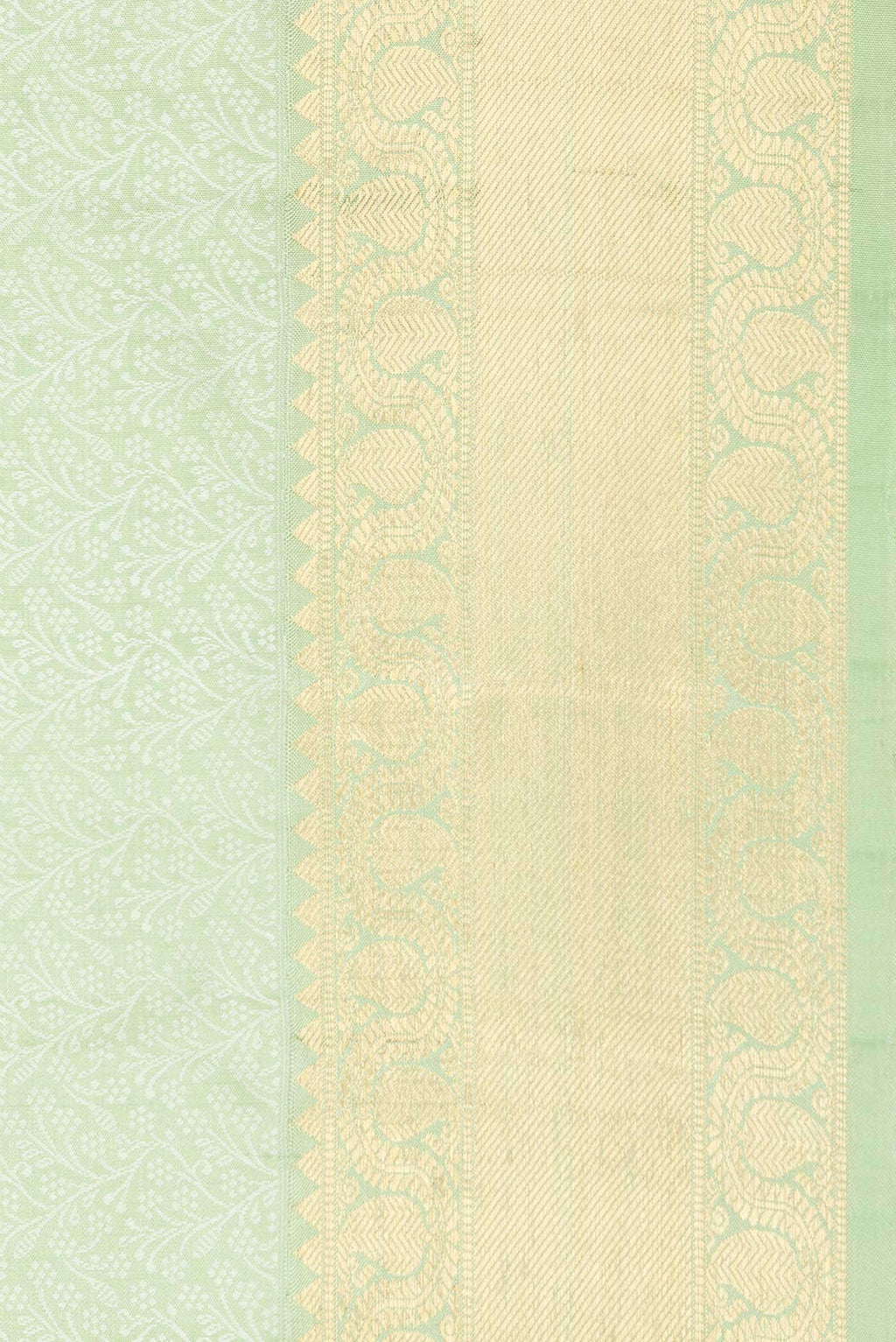 Pure Silk Pure Zari Green Dual Tone Kanchipuram Saree
