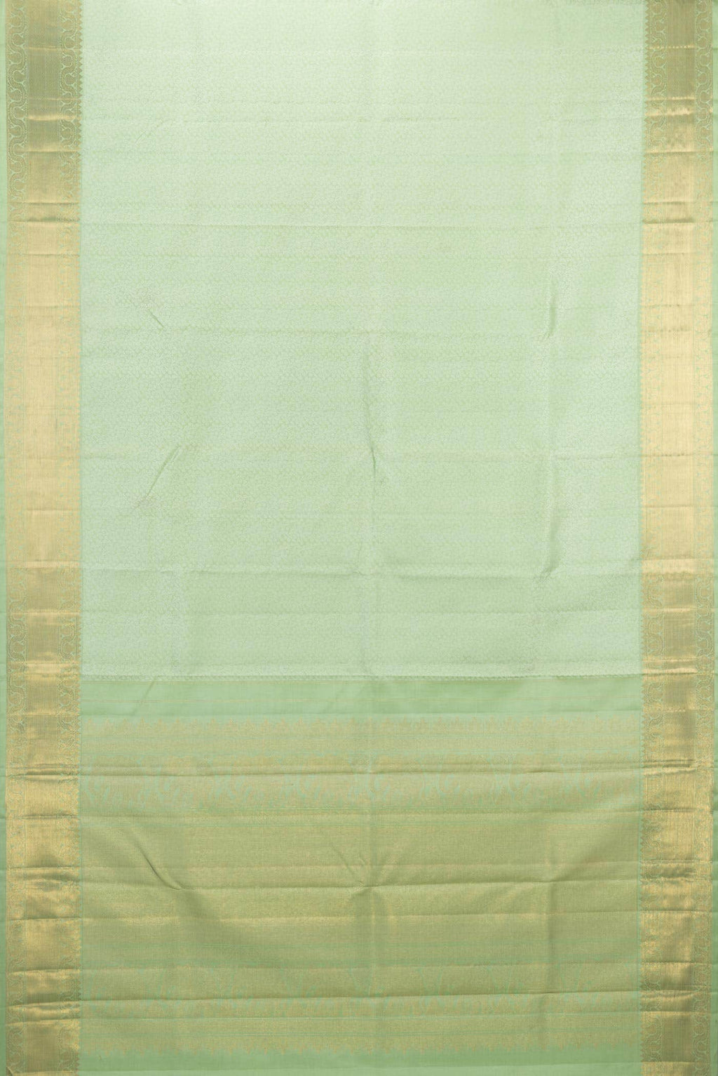 Pure Silk Pure Zari Green Dual Tone Kanchipuram Saree