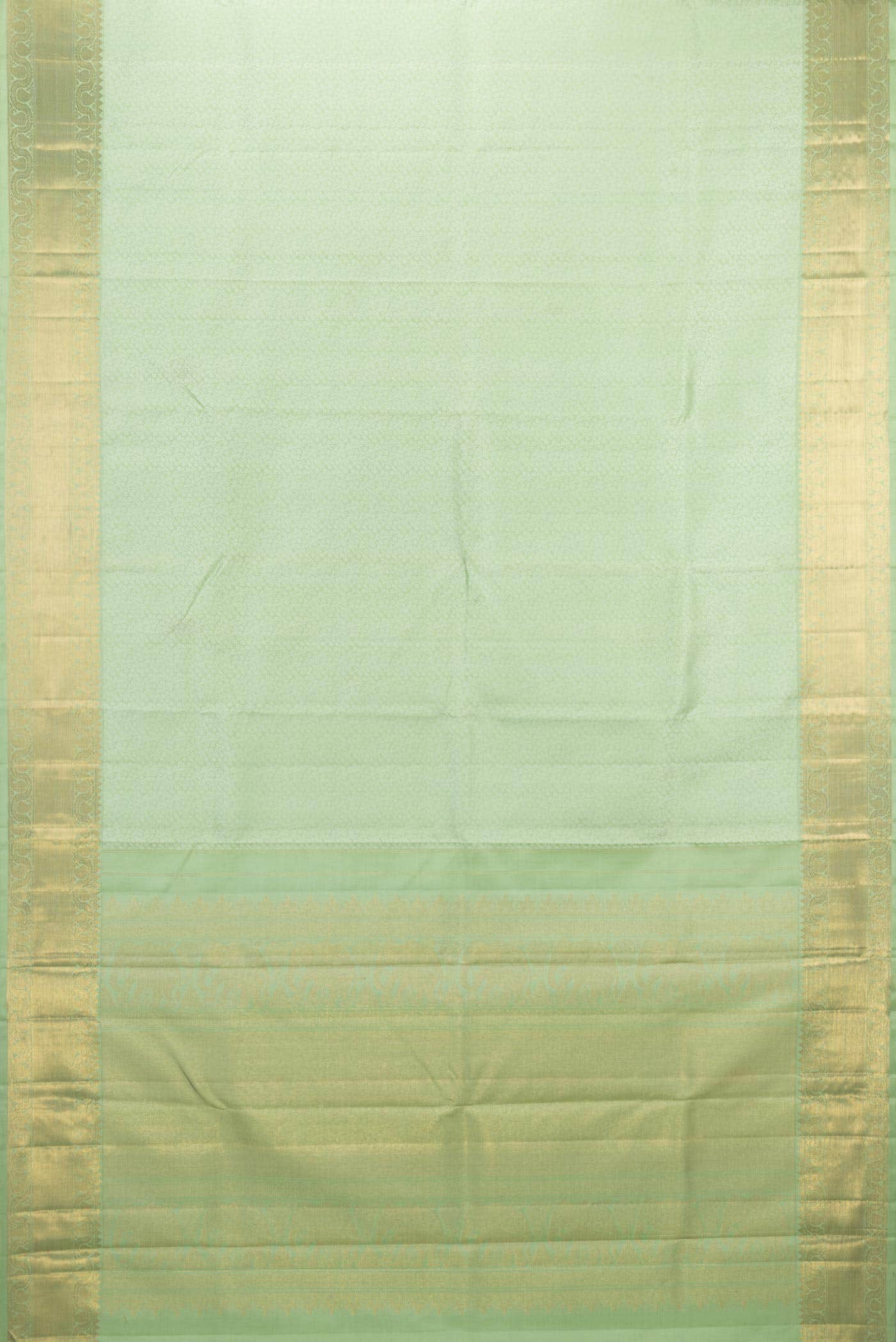 Pure Silk Pure Zari Green Dual Tone Kanchipuram Saree