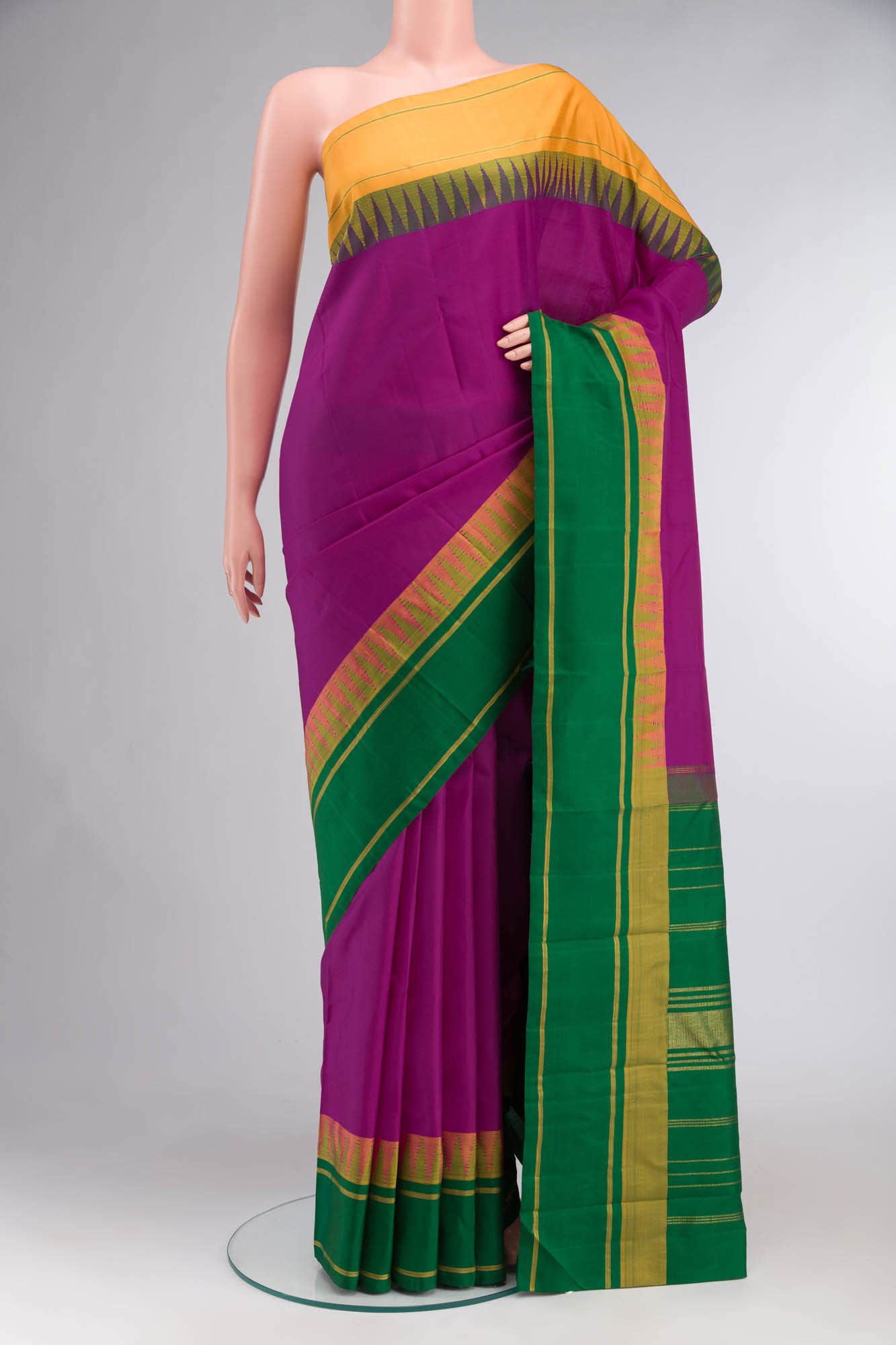Pink Kanchipuram Silk Saree