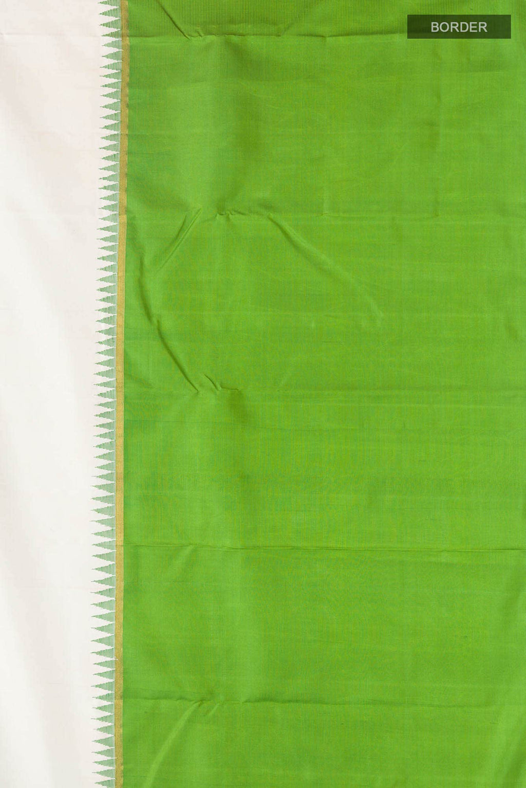Off White Kanchipuram Silk Saree