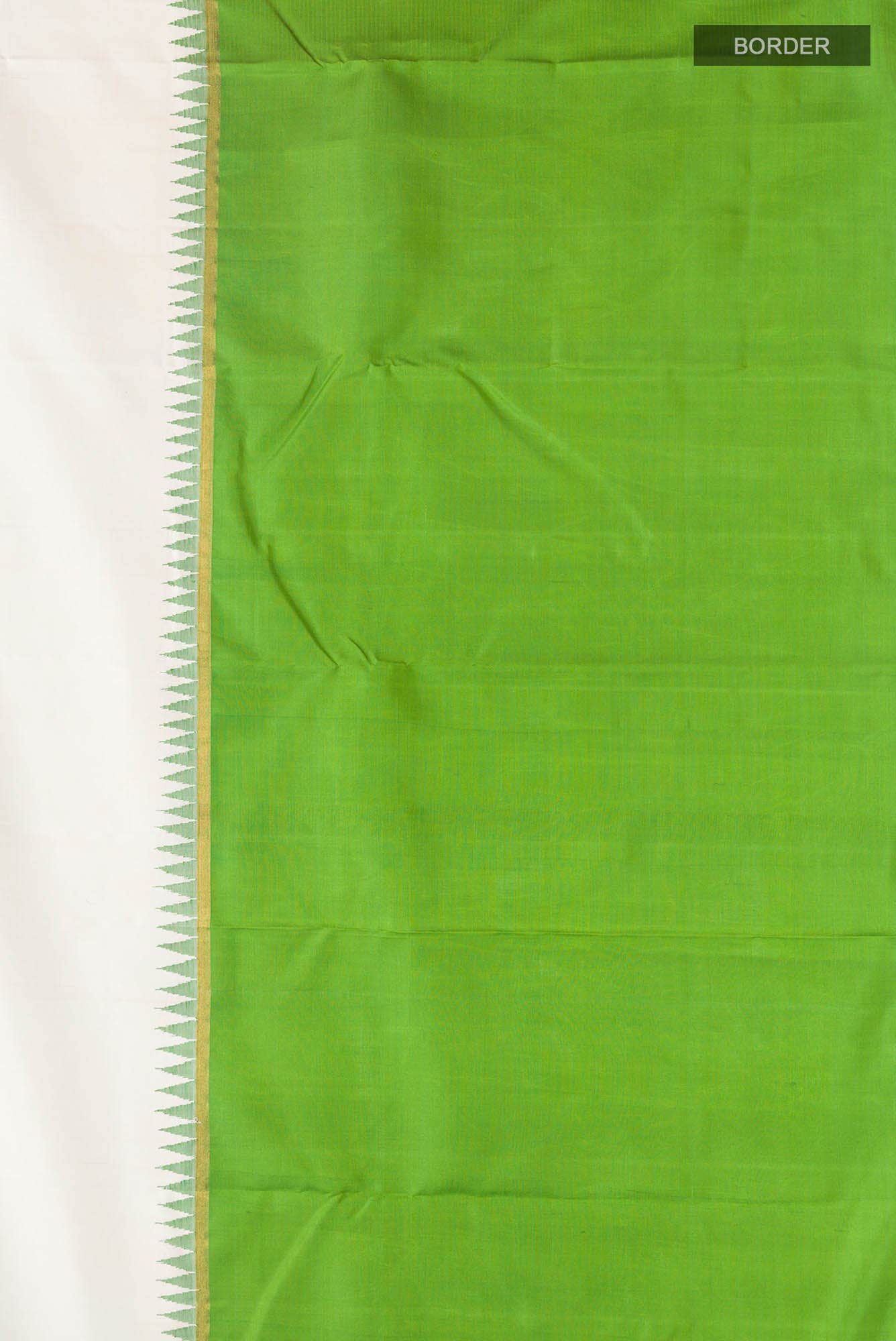 Off White Kanchipuram Silk Saree