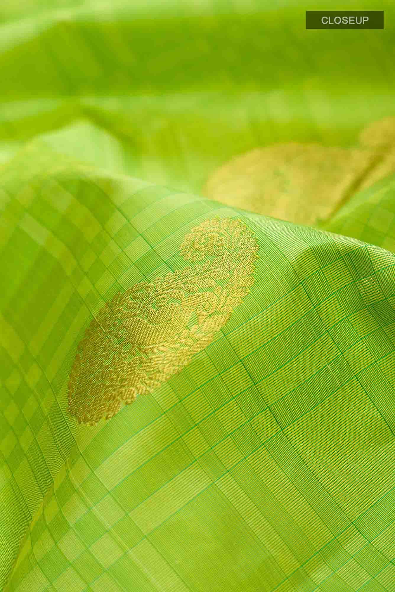 Green Dual Tone Kanchipuram Silk Saree