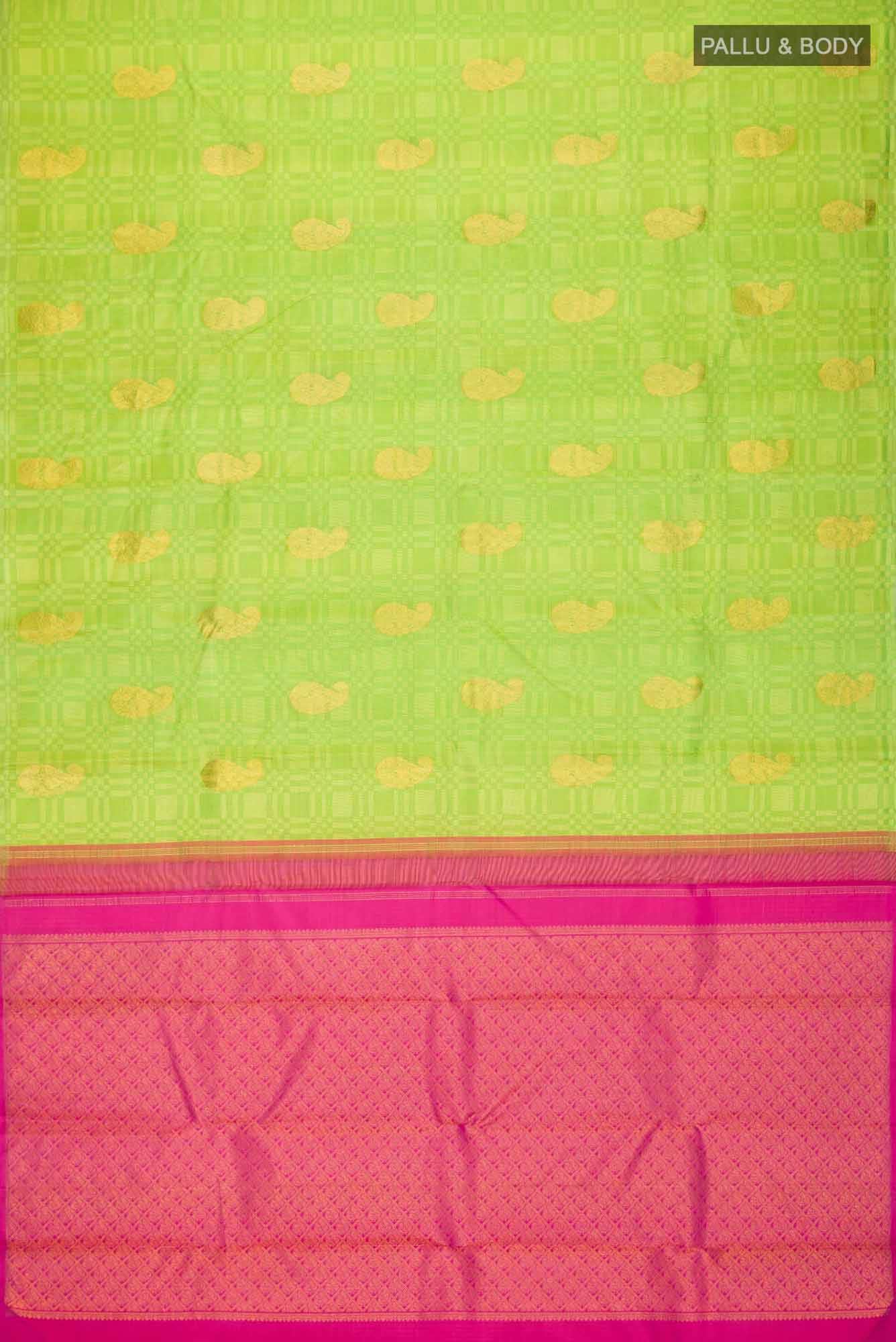Green Dual Tone Kanchipuram Silk Saree