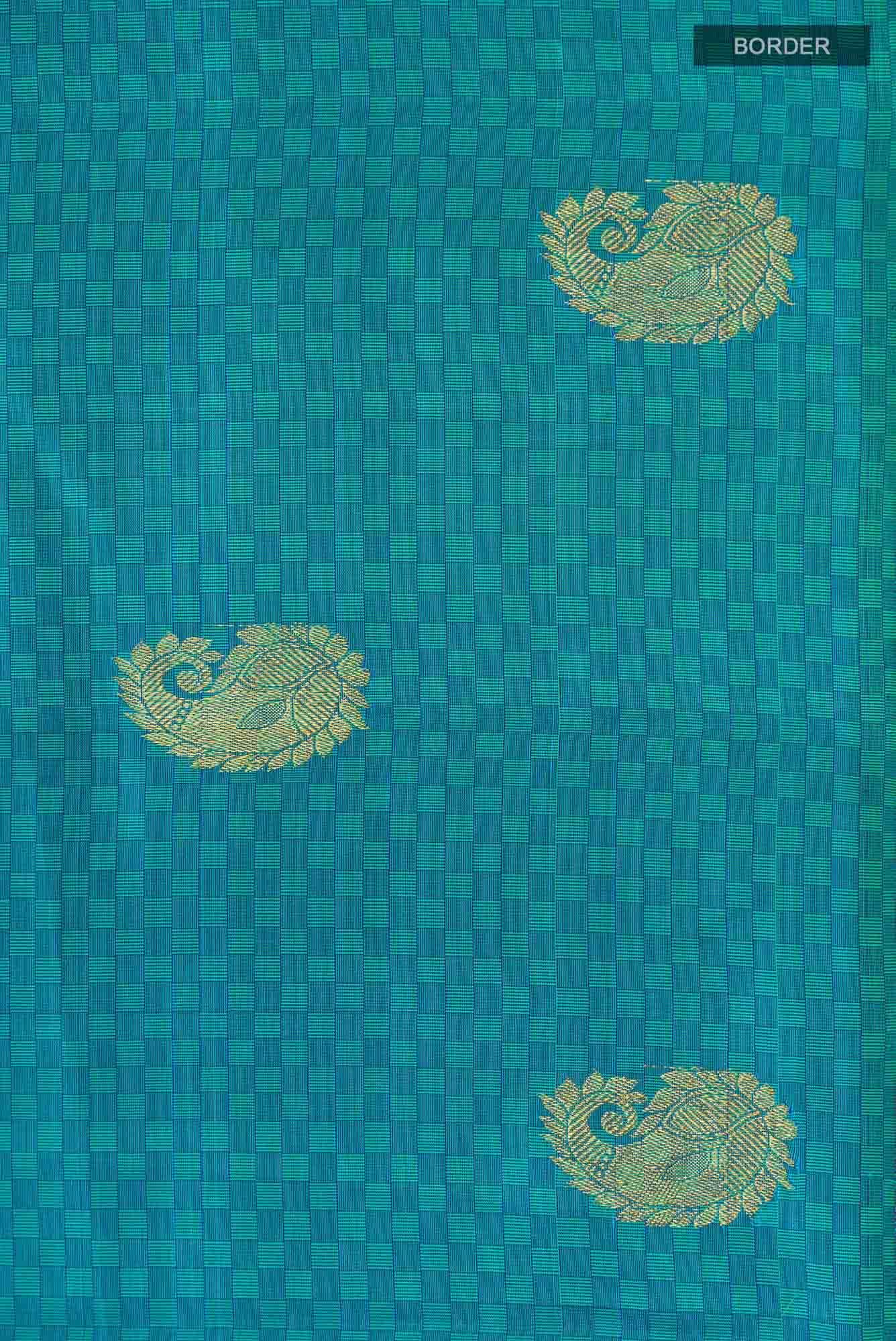 Blue Dual Tone Kanchipuram Silk Saree