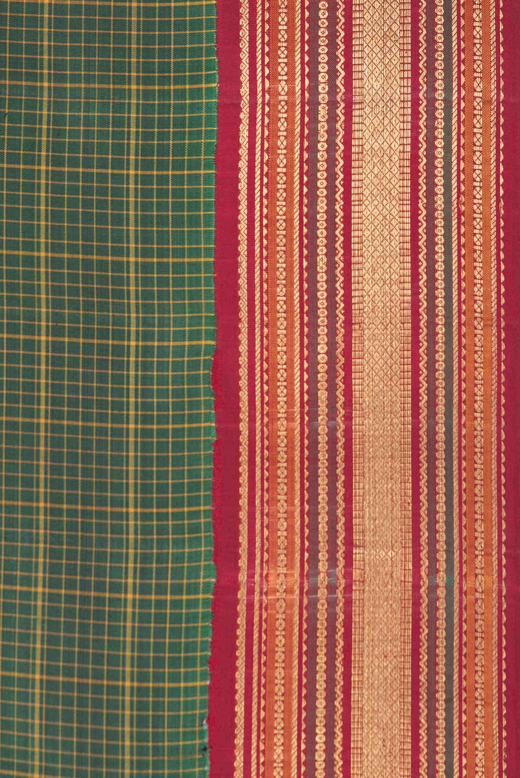 Pure Silk Pure Zari Green Kanchipuram Saree