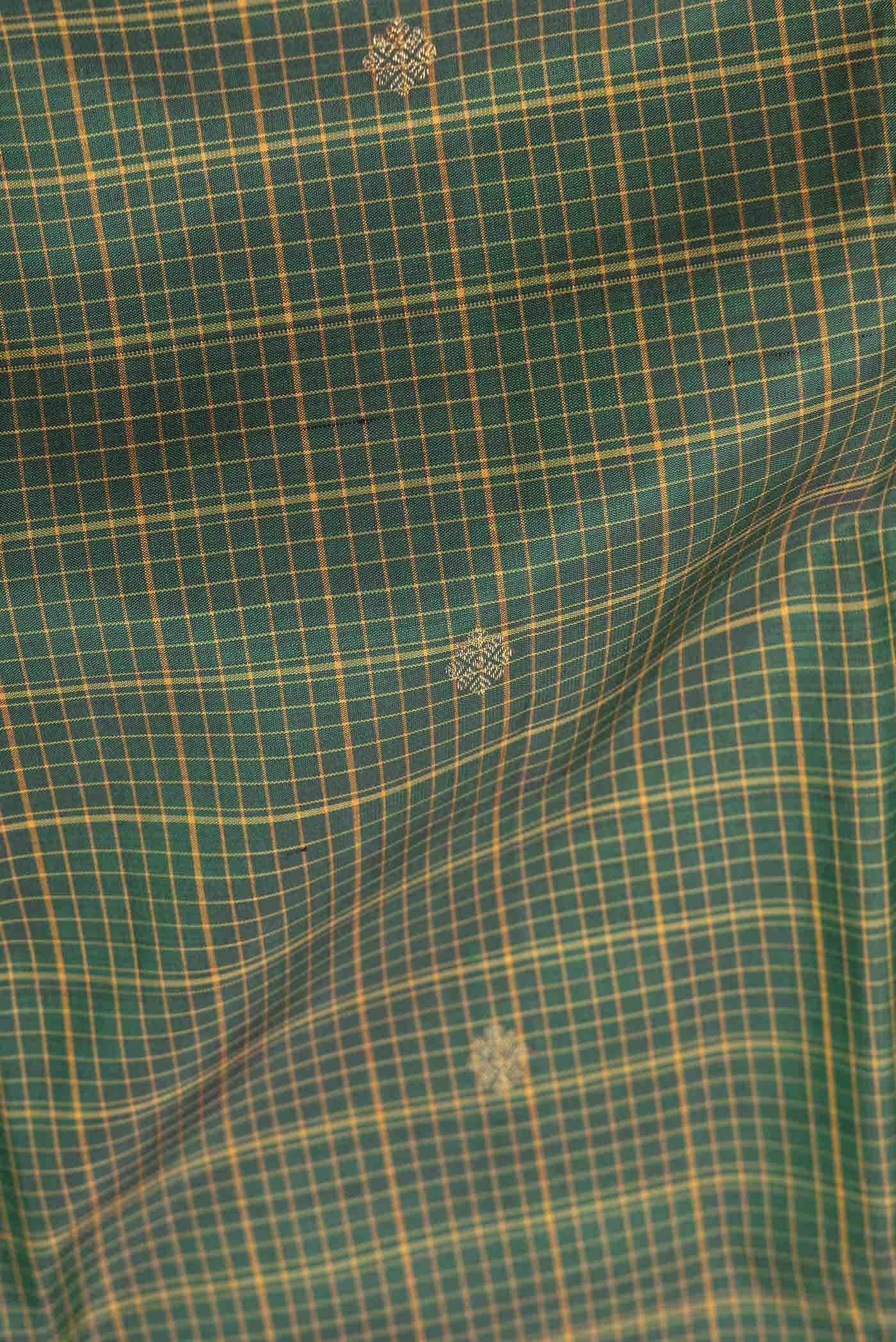 Pure Silk Pure Zari Green Kanchipuram Saree