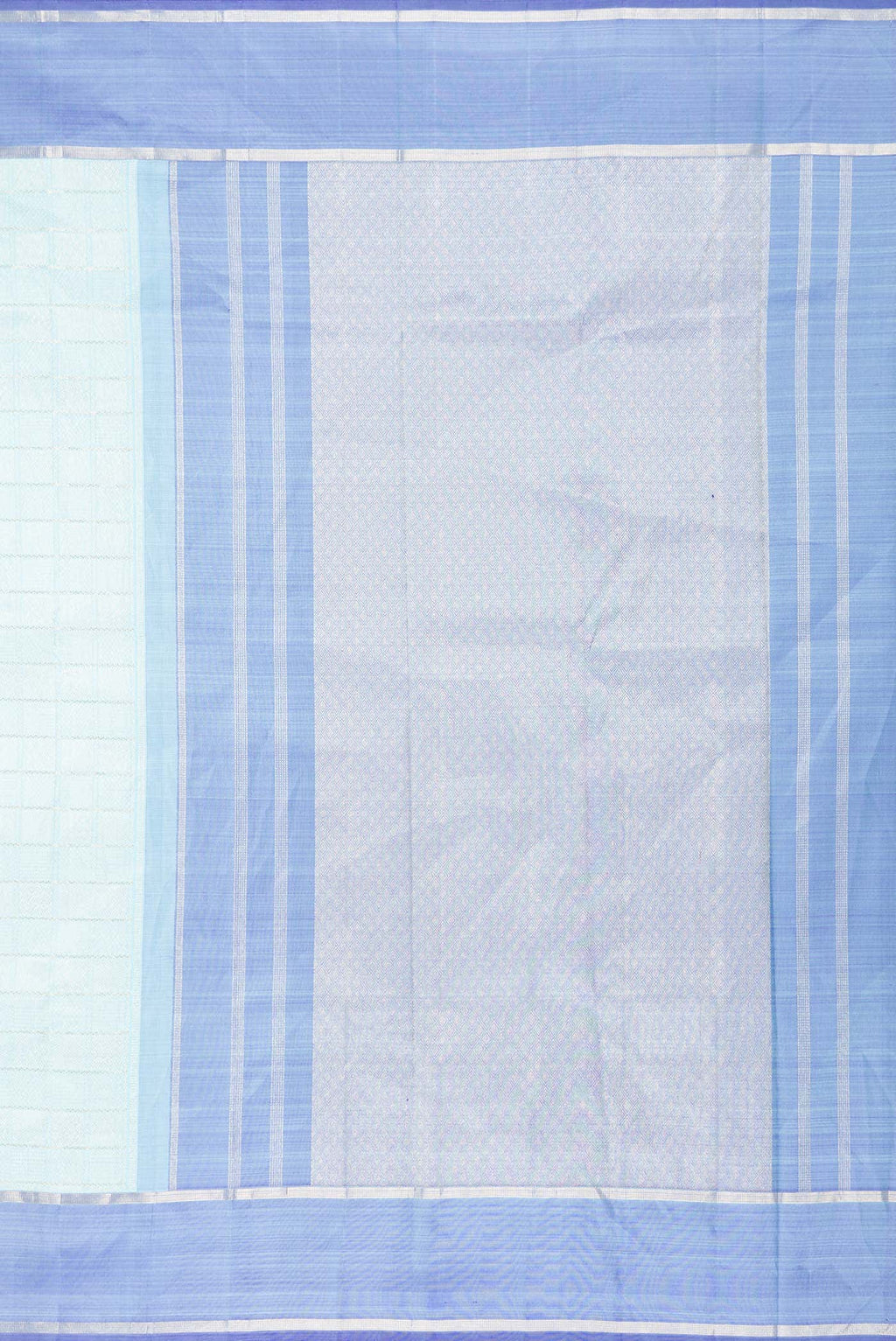 Pure Silk Pure Zari Sky Blue Dual Tone Kanchipuram Saree