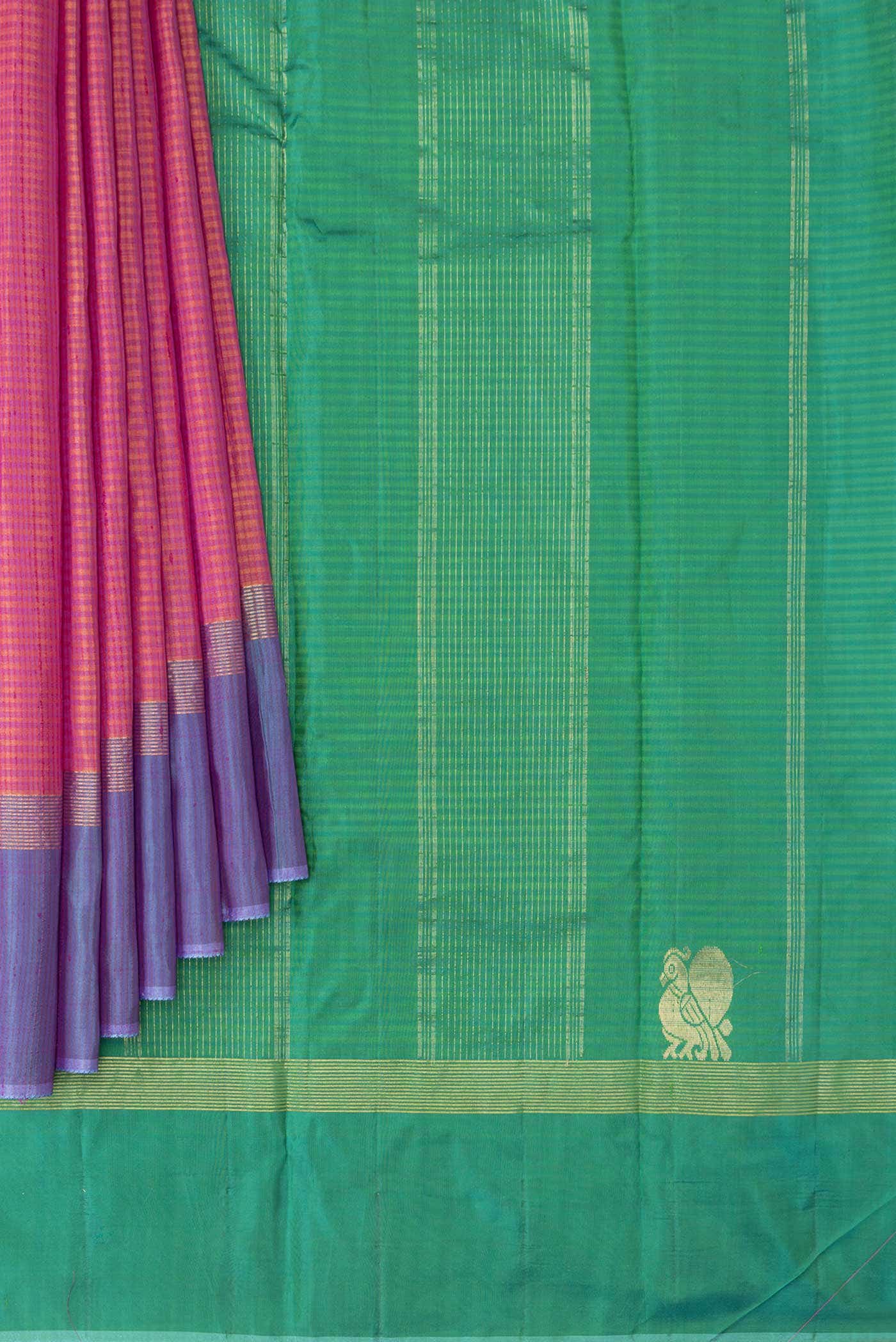 Mustard Dual Tone Kanchipuram Silk Saree