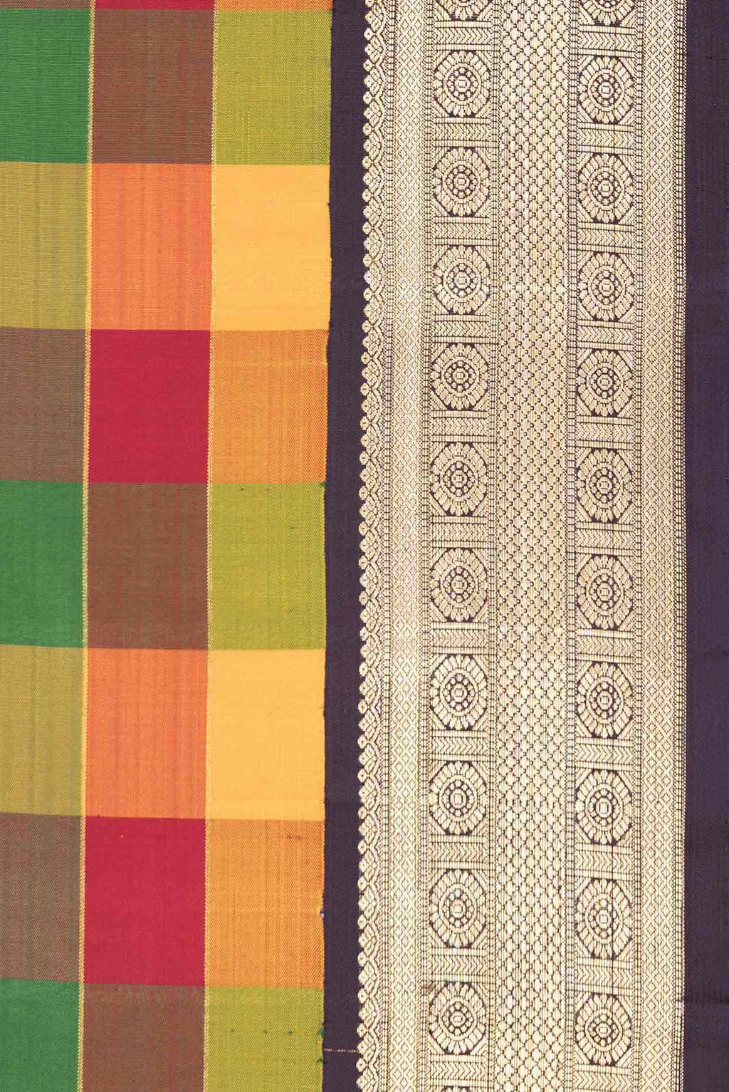 Pure Silk Pure Zari Multi Kanchipuram Saree