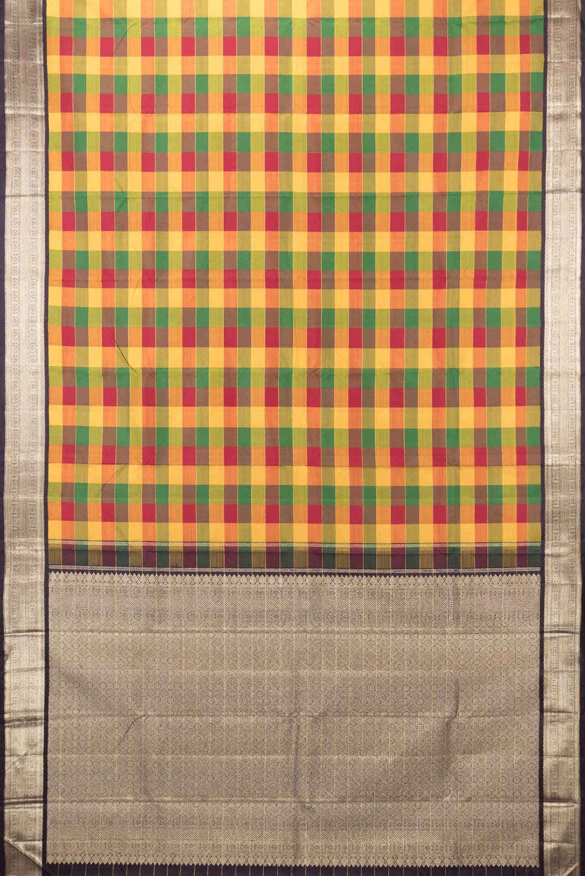 Pure Silk Pure Zari Multi Kanjivaram Saree